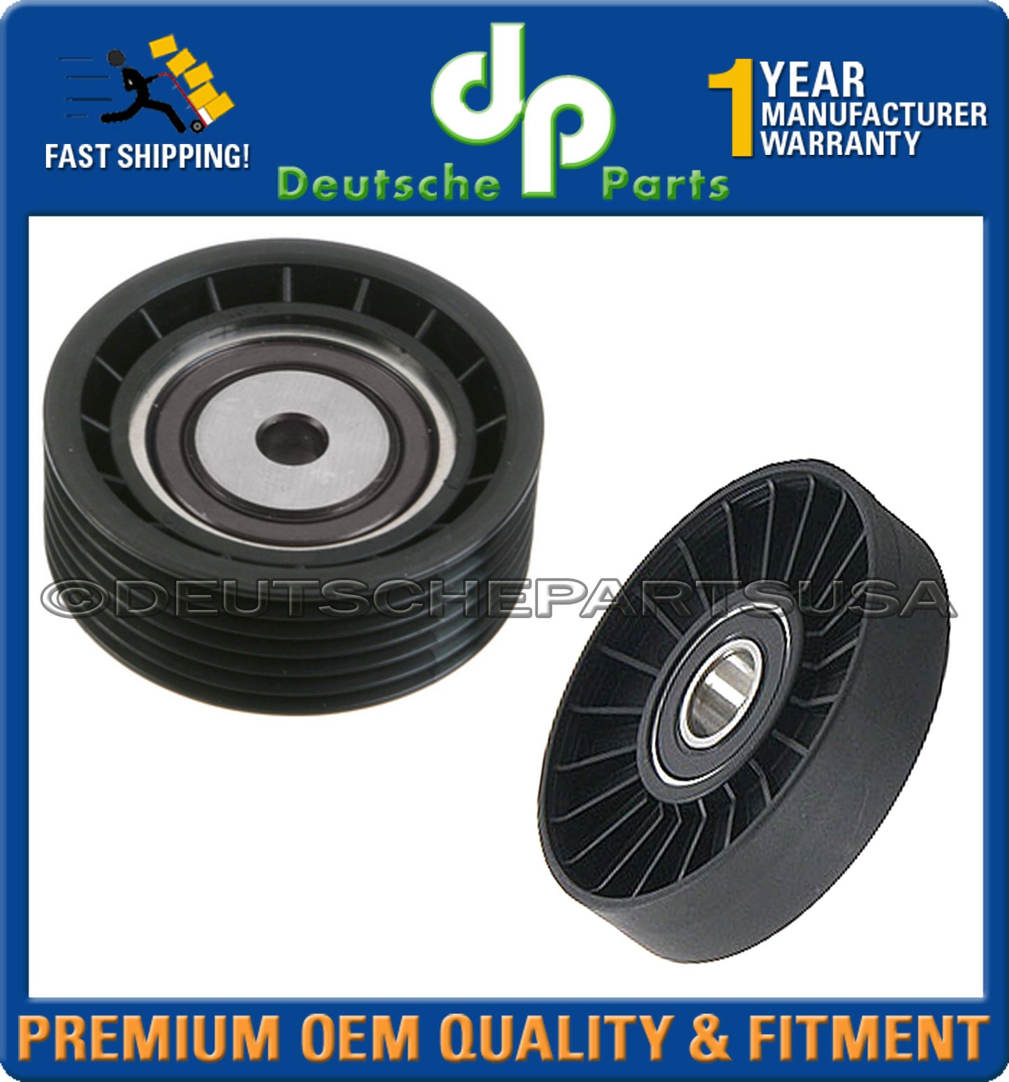 SAAB 9-5 9-3 ACC. BELT IDLER BEARING PULLEY + TENSION PULLEY SET - 2