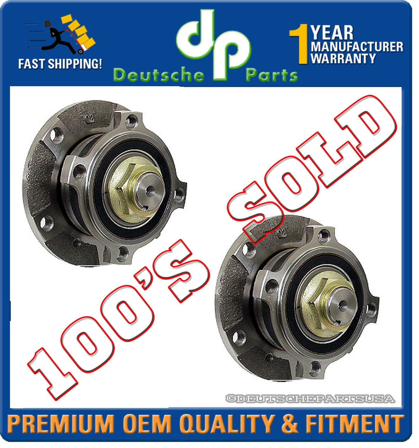 Front Wheel Bearing Bearings Hub Hubs PAIR SET 2 x 31221093427 for BMW E39 525i