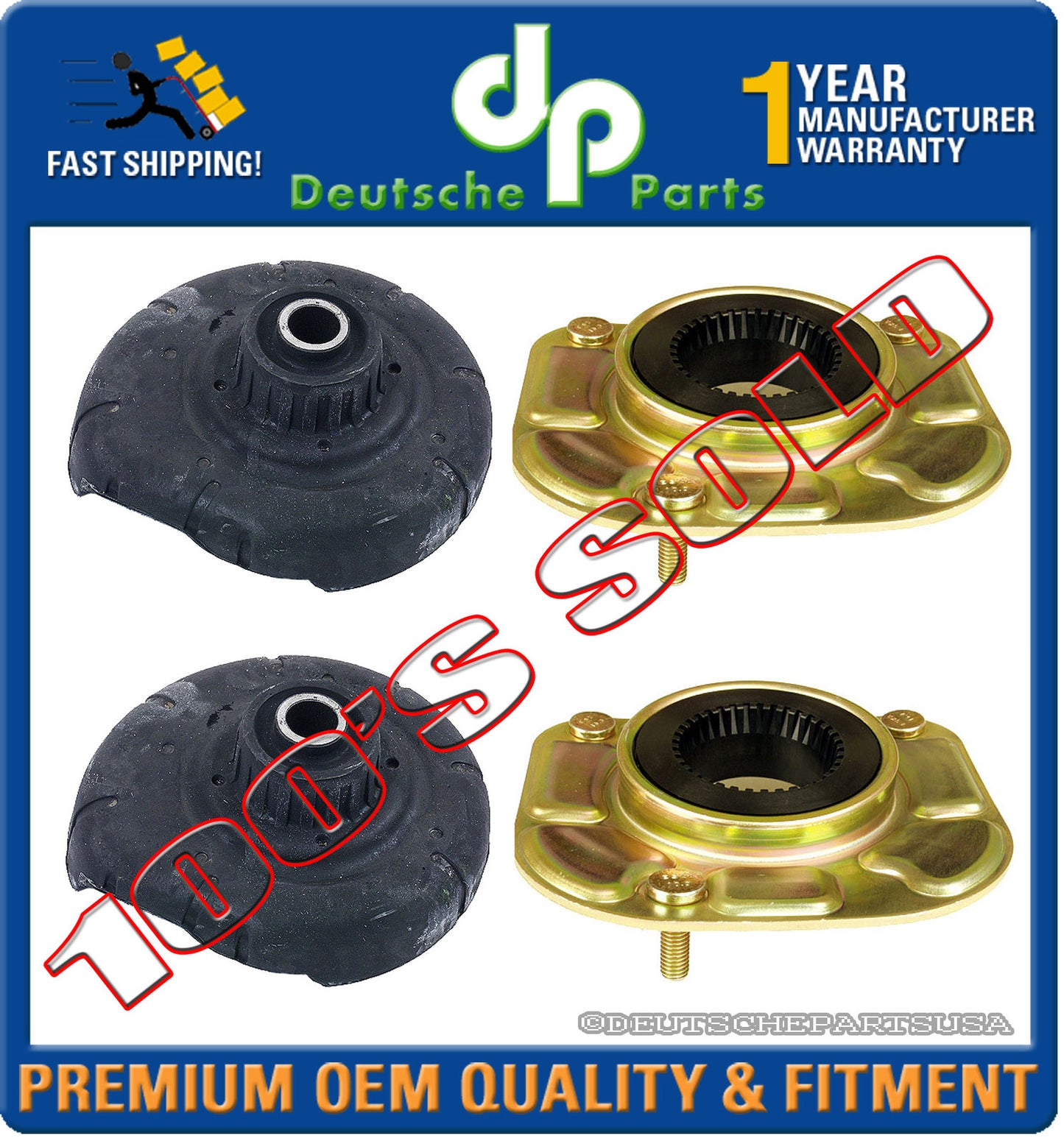 VOLVO STRUT BUSHING BEARING MOUNT MOUNT 850 S80 S70 C70 3546189 + 8646713 SET 4