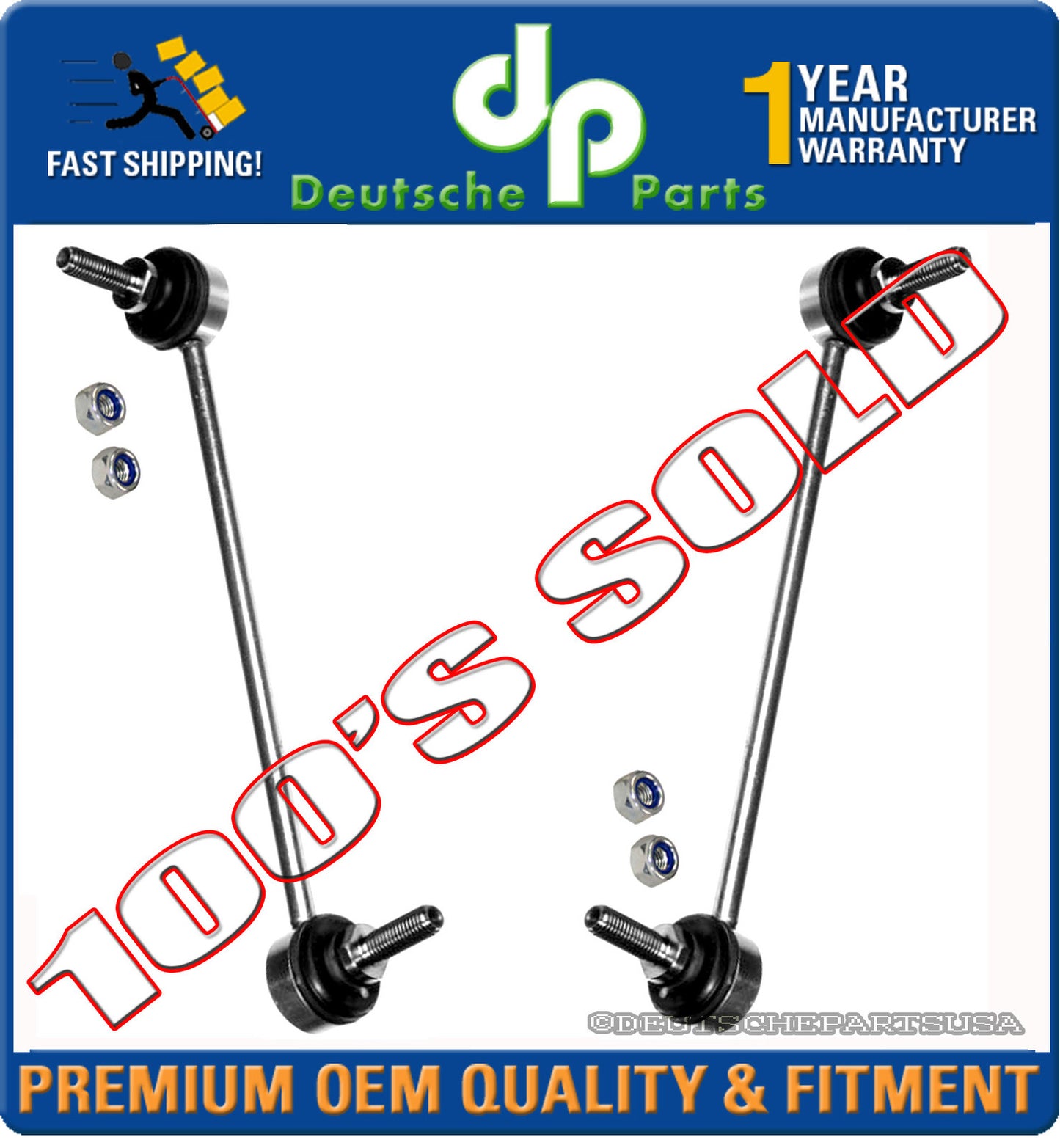 Front Stabilizer Sway Bar Link Links Left+Right PAIR for BMW E39 528i 525i 530i