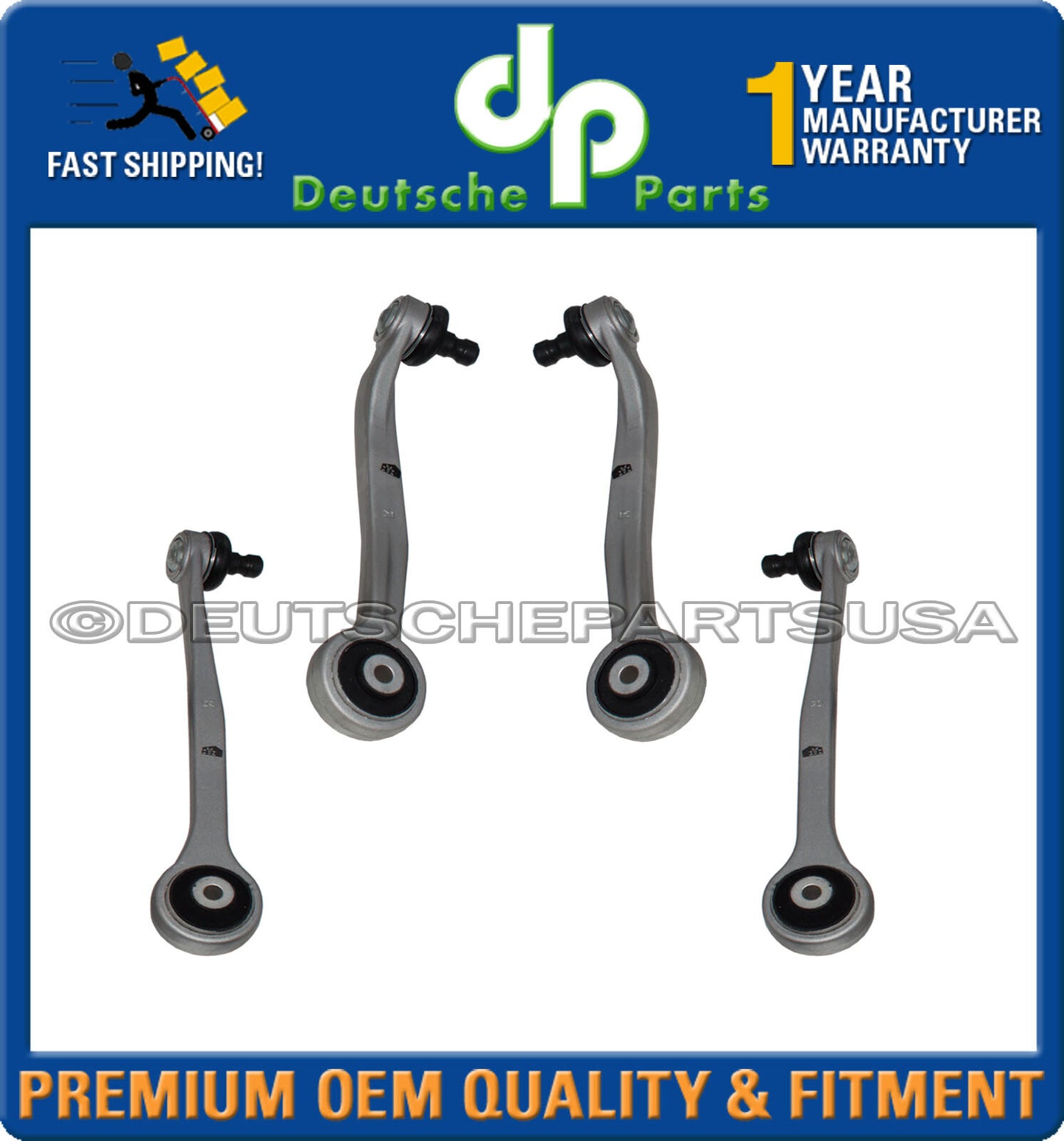 Porsche Macan Front UPPER Forward Rearward Control Arm Ball Joint w/ Bushing Set