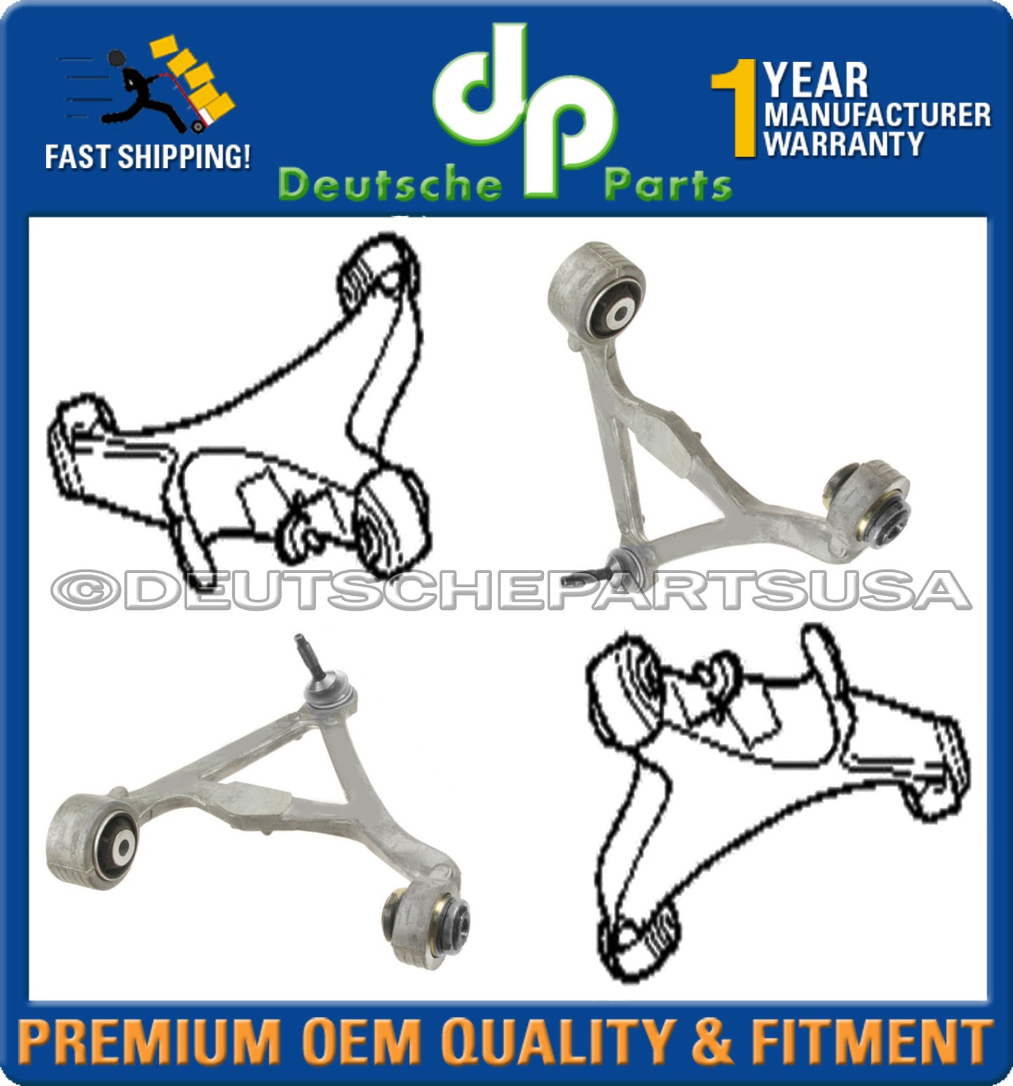 LINCOLN LS V6 V8 REAR UPPER + LOWER CONTROL ARM ARMS BALL JOINT JOINTS SET 4