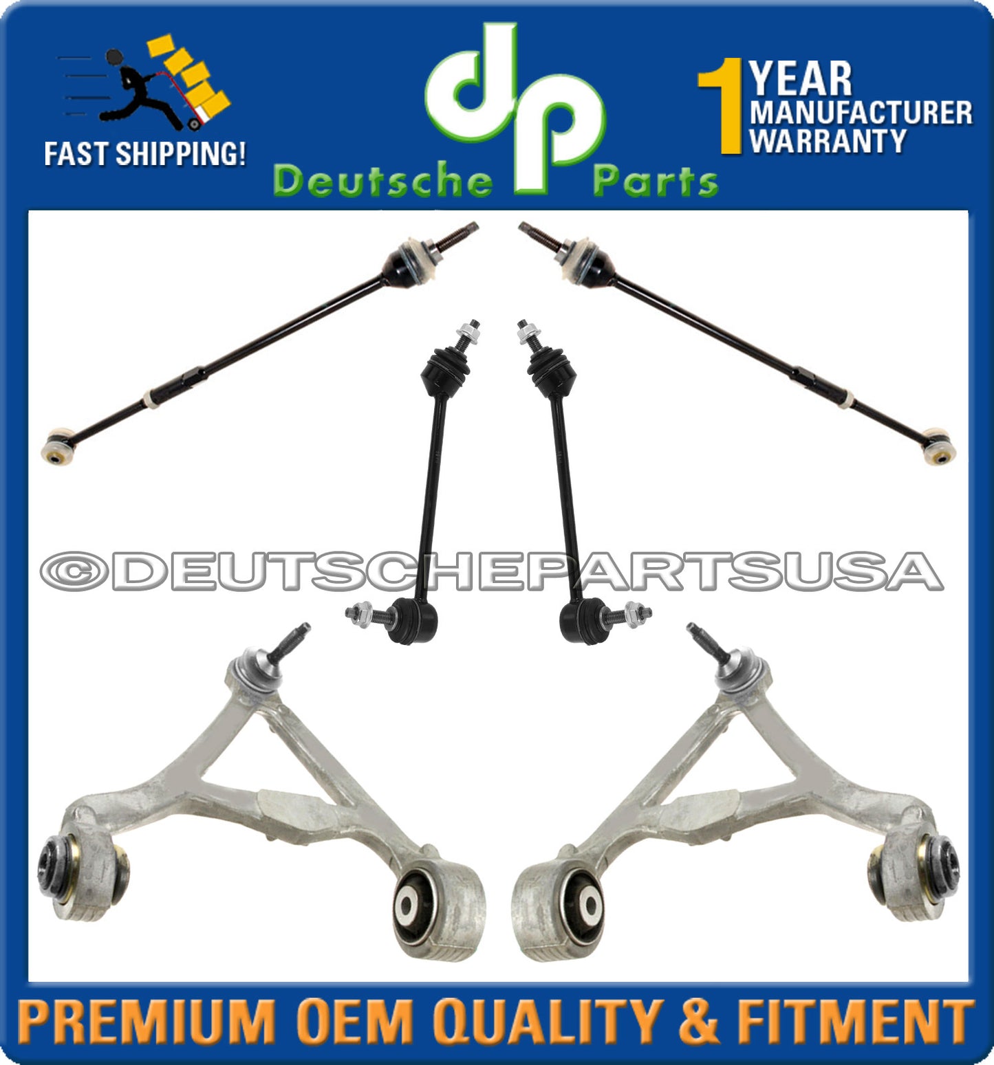 JAGUAR S-TYPE REAR CONTROL ARM BALL JOINT SWAY BAR STABILIZER LINK TIE ROD SET 6