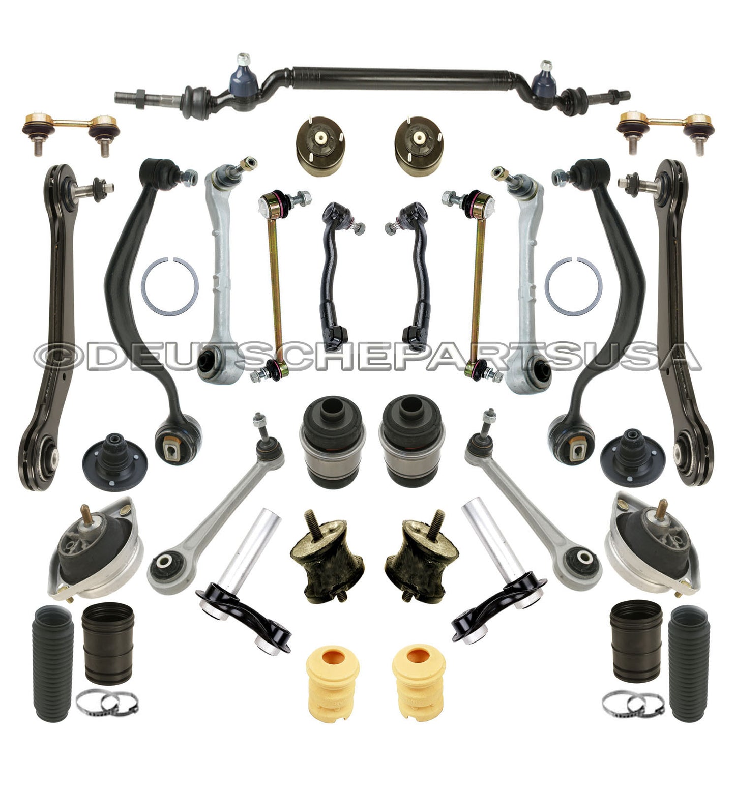 CONTROL ARM BALL JOINT STRUT SHOCK ENGINE MOUNT SWAY BAR TIE ROD KIT FOR BMW E38