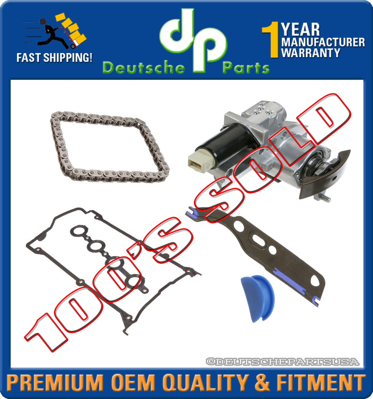 AUDI A4 TT QUATTRO 1.8T CAM SHAFT TIMING CHAIN TENSIONER SOLENOID GASKET KITS