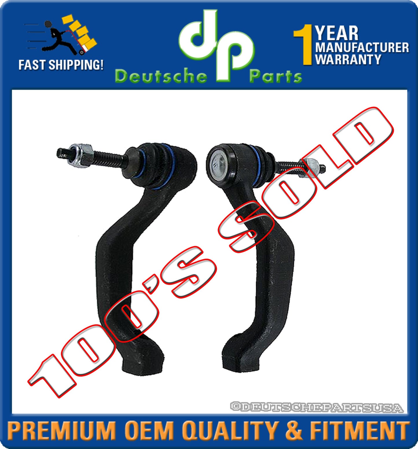 JAGUAR S TYPE STEERING OUTER TIE ROD RODS LEFT + RIGHT XR81770 + XR81771 SET 2