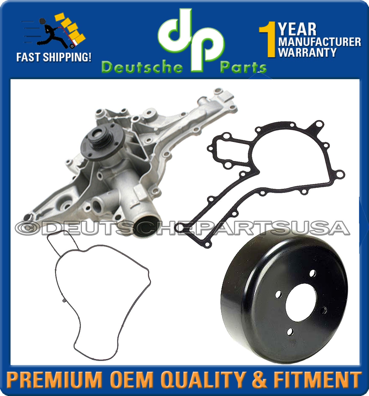 MERCEDES BENZ W202 W203 W210 W211 1122001501 Water Pump + Pulley + Gasket SET 3
