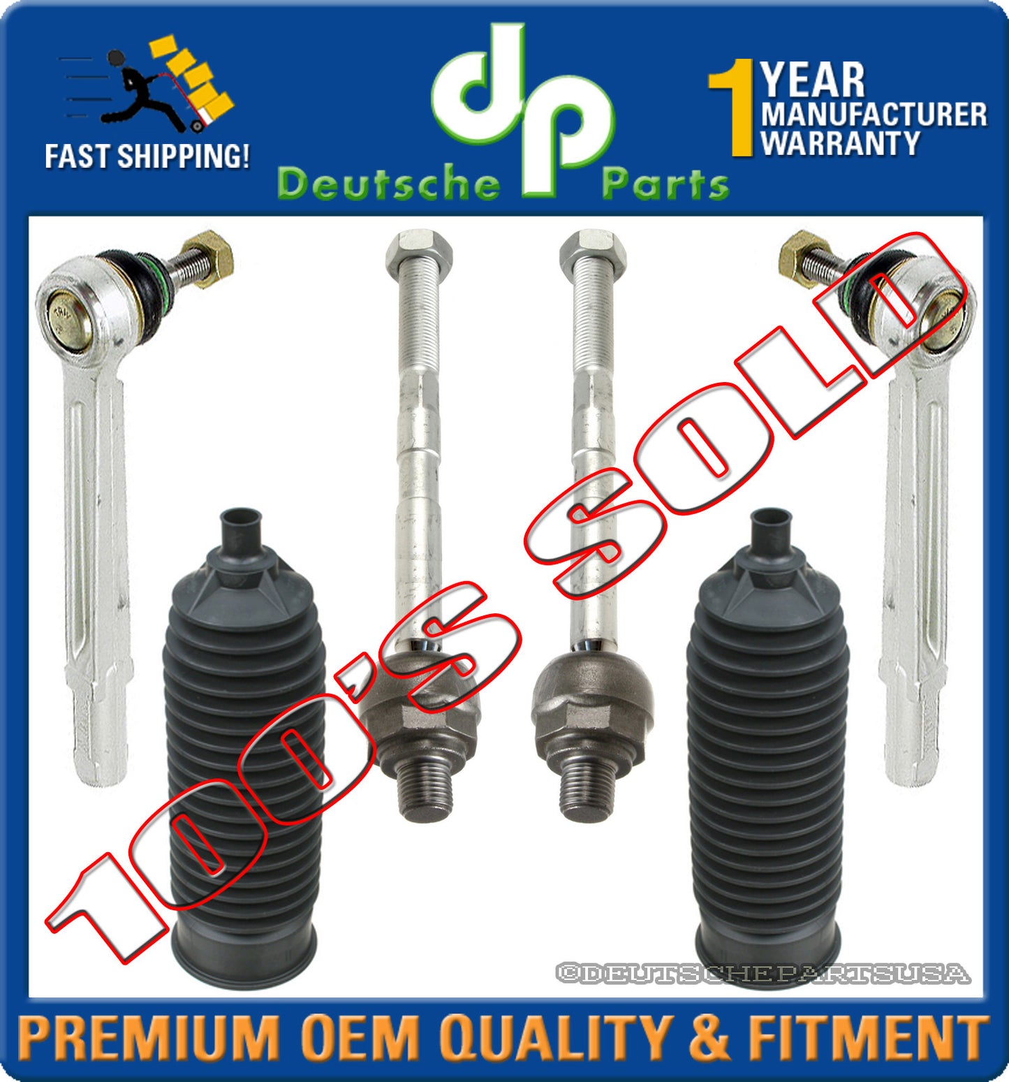 PORSCHE 911 996 TURBO BOXSTER 986 TIE ROD END Inner Outer Steering Boot 6
