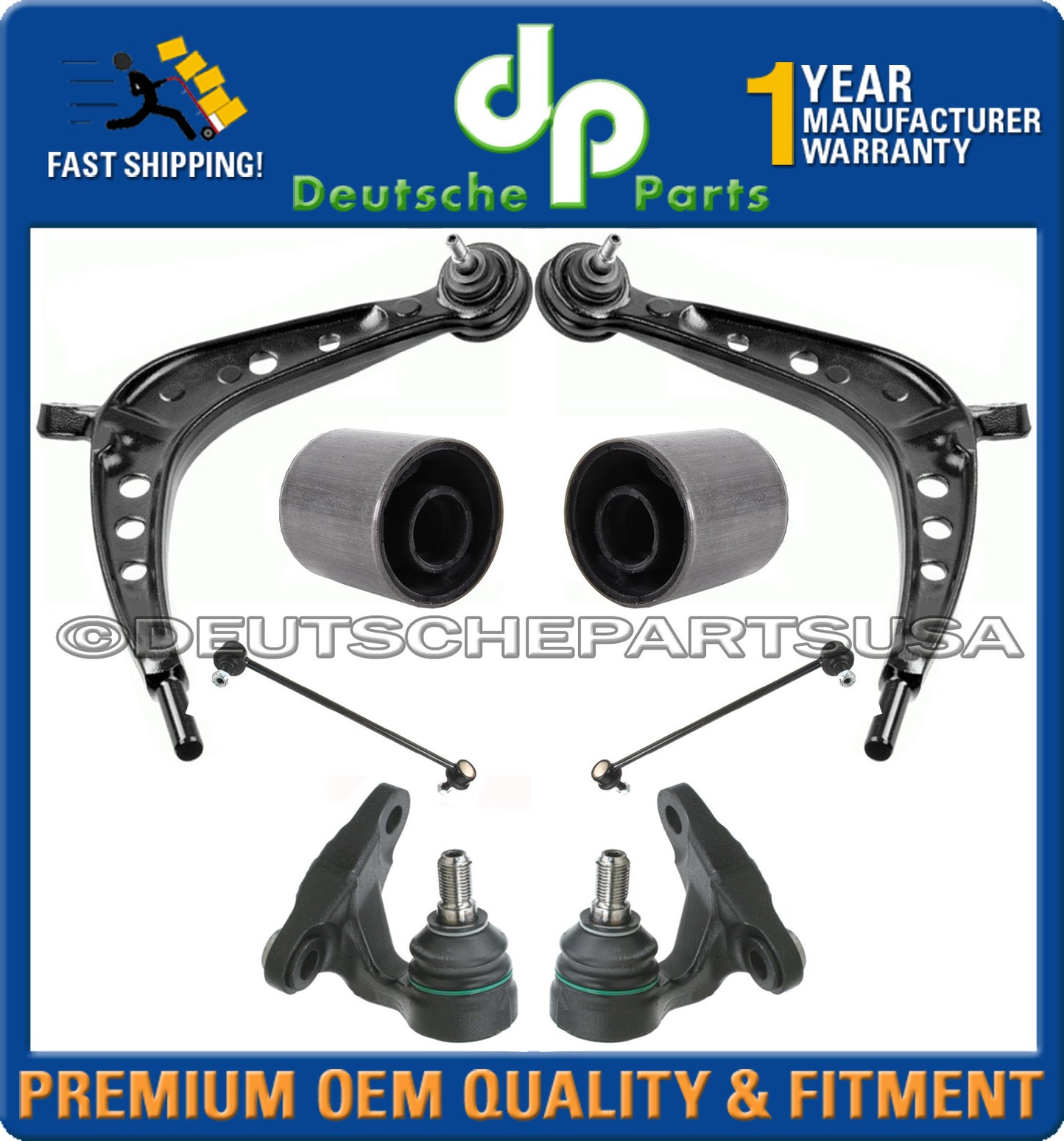 Control Arms Ball Joint Bushing Sway Bar Suspension Kit for BMW E46 325Xi 330xi