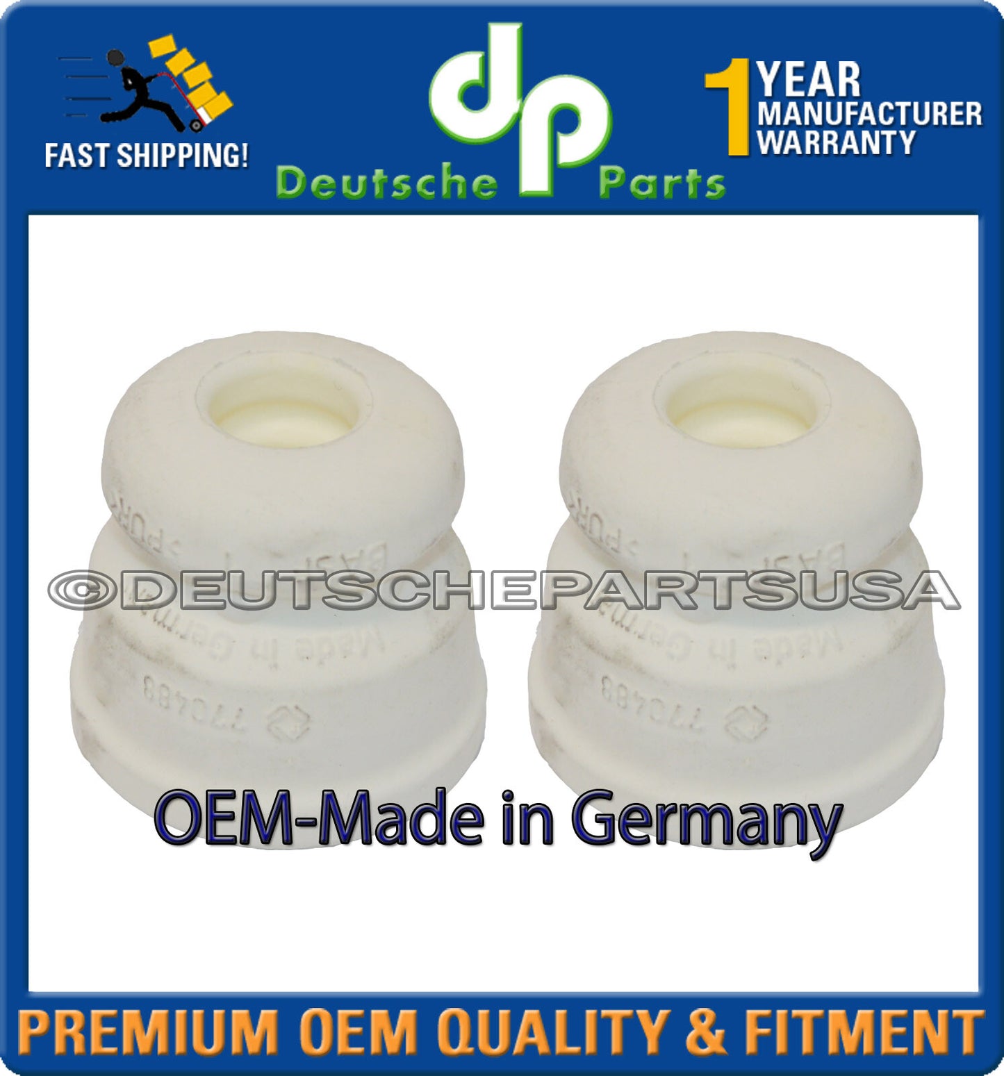 FRONT Strut Shock Bump Stop for VW TOUREG L+R Made in Germany 7L6 412 303