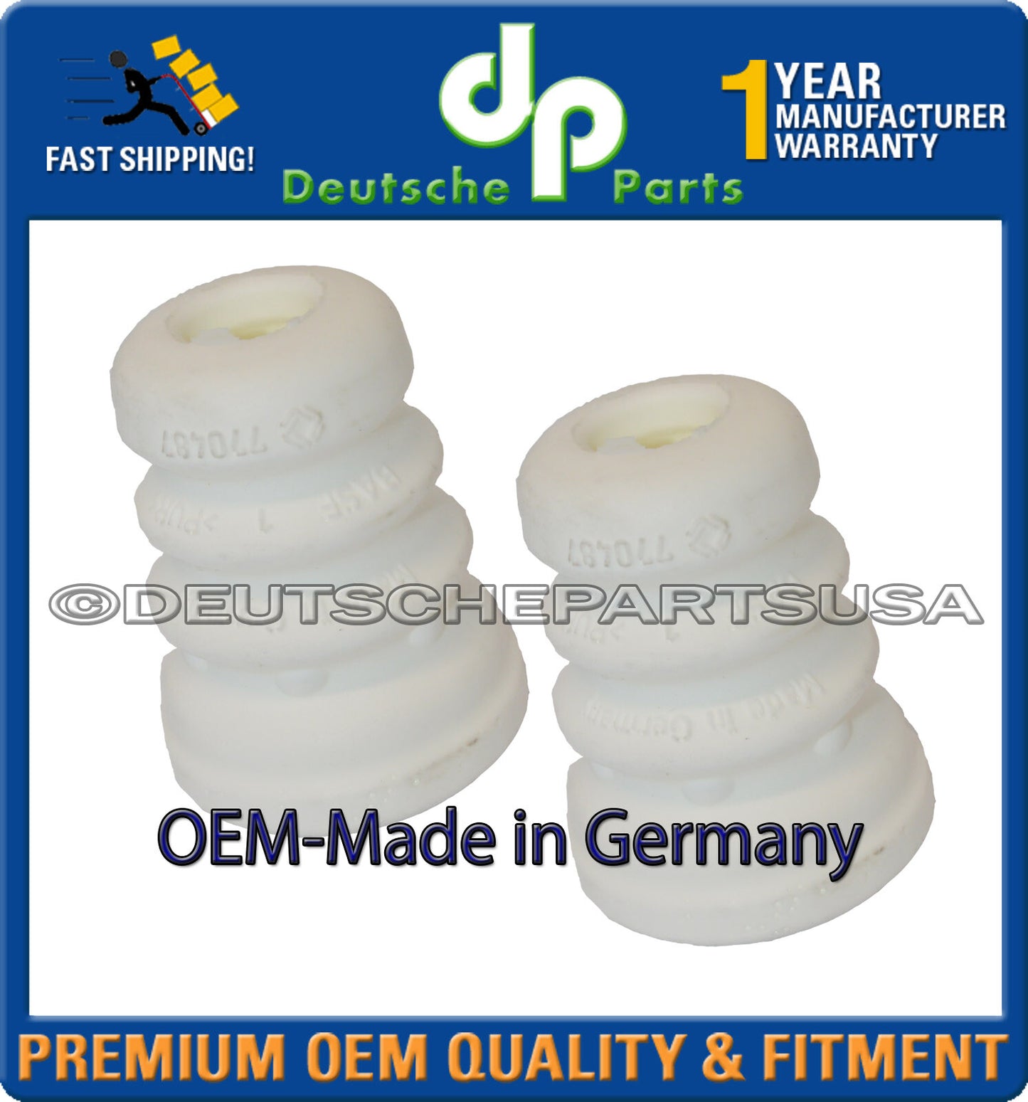 FRONT Strut Shock Bump Stop for AUDI Q7 L+R SET Made in Germany 7L8 412 303