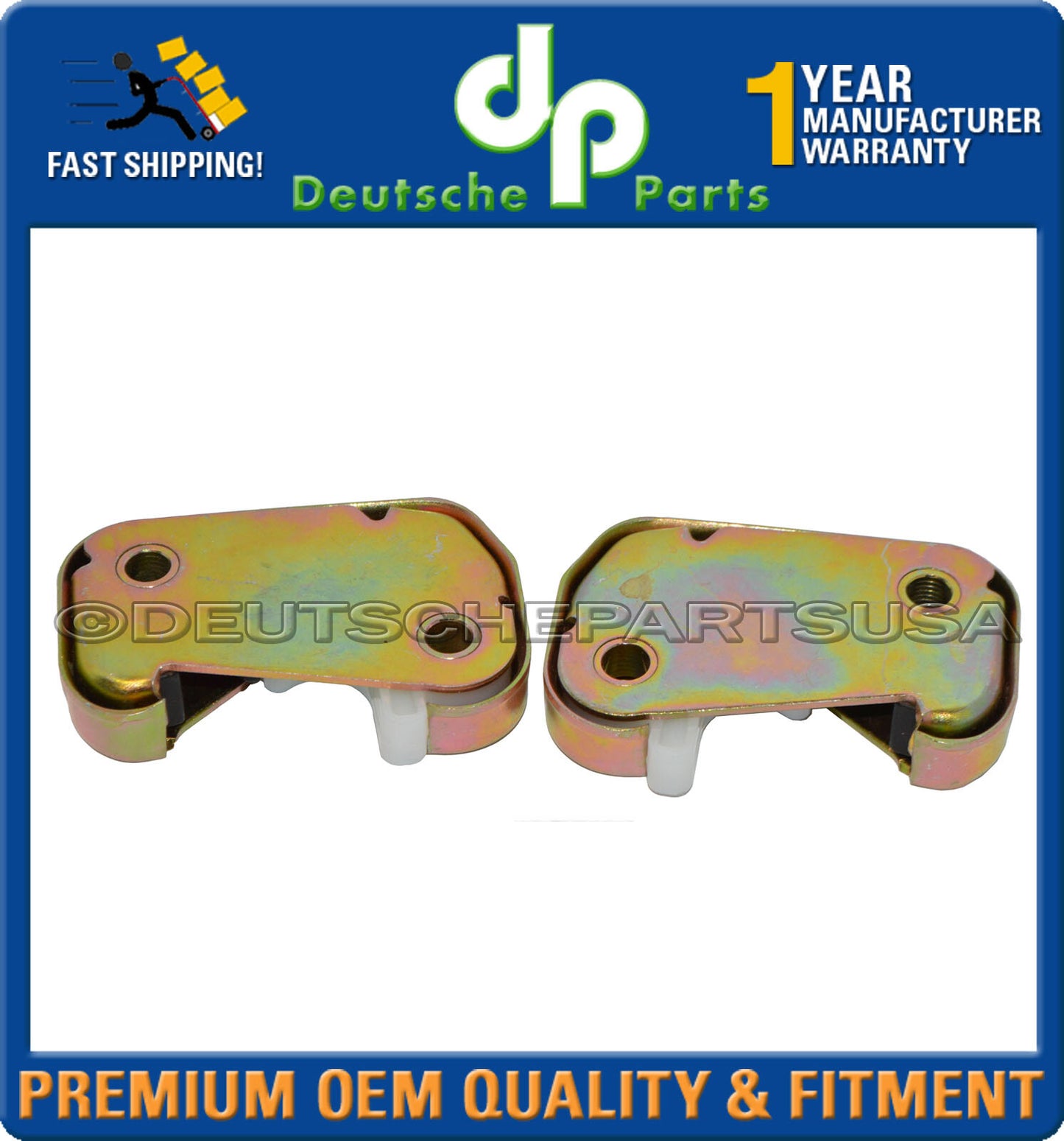 PORSCHE 911 912 DOOR STRIKER STRIKE PLATE PLATE PLATES 1965-1967 LEFT RIGHT SET
