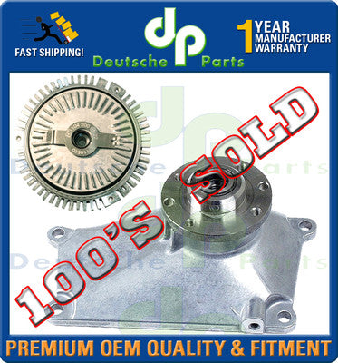 MERCEDES W202 C280 Radiator Fan Clutch + COOLING PULLEY Bearing Bracket SET 2