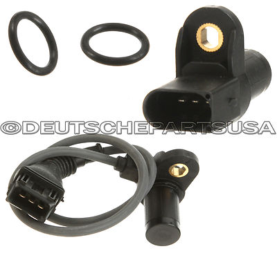 INTAKE + EXHAUST Camshaft CAM Position Sensor + 2 O'RING SET 4 for BMW E39