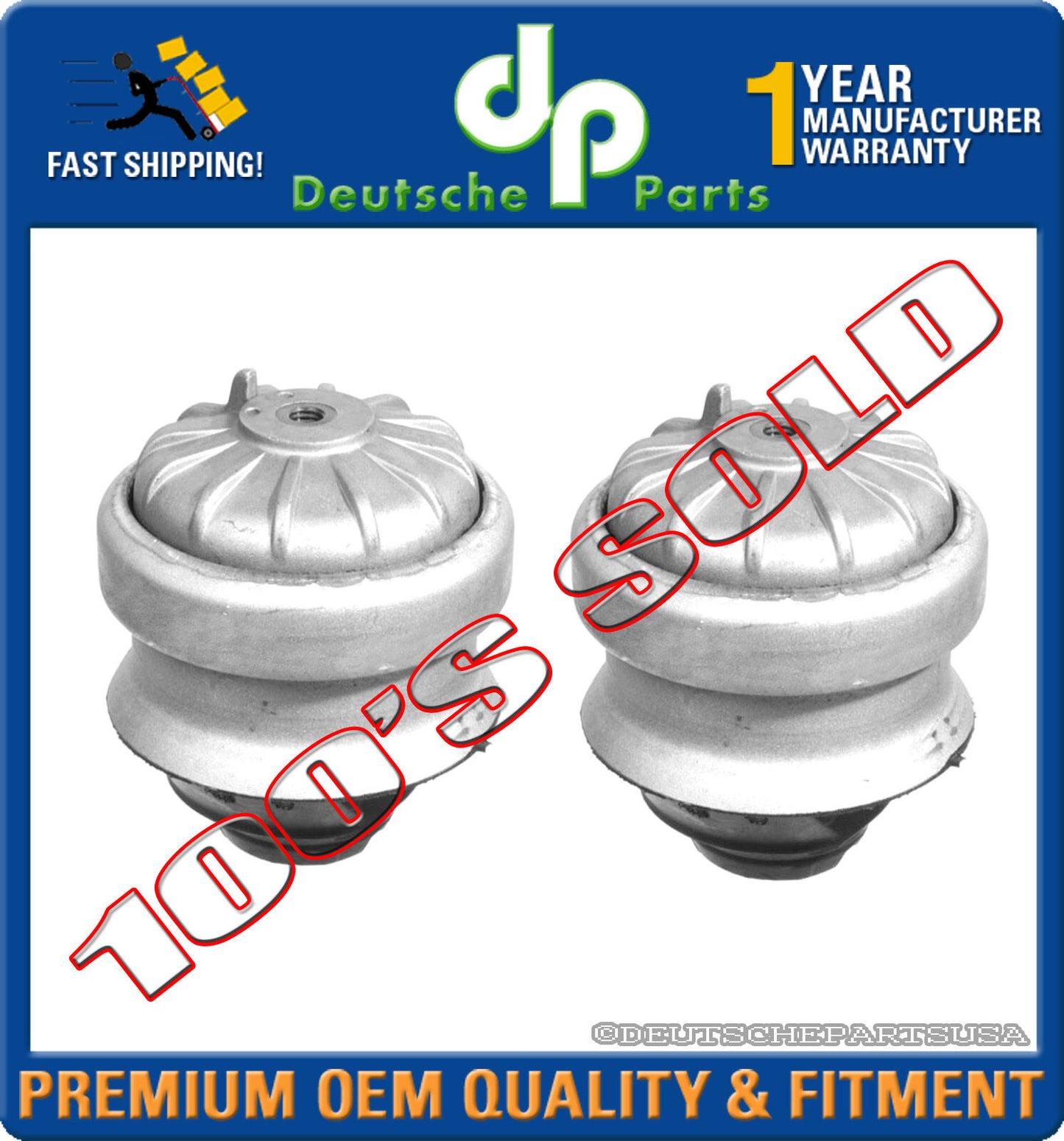 Mercedes W124 W201 Engine Motor Mount Mounts 300E 2 x 201 240 40 17 PAIR L + R
