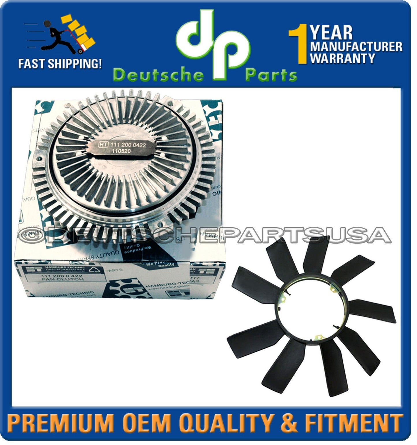 Mercedes W202 C220 C230 Viscous Fan Clutch + FAN BLADE Kit 94 95 96 97 98 99 00