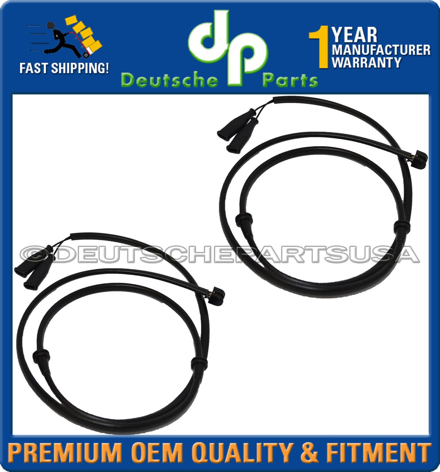 PORSCHE 928 Front LH + RH Brake Disc Pad Wear Sensor 92861231103 SET of 2
