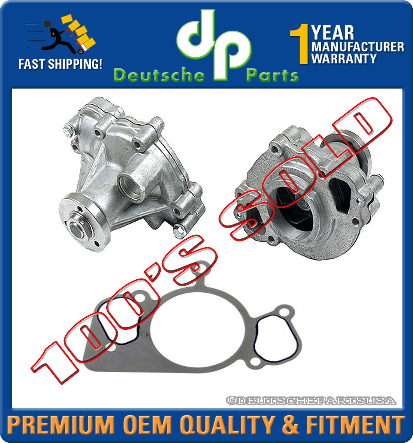 JAGUAR S-TYPE XJ8 L SUPER V8 XK8 VANDEN PLAS Water Pump + GASKET AJ8 8912 AJ8912