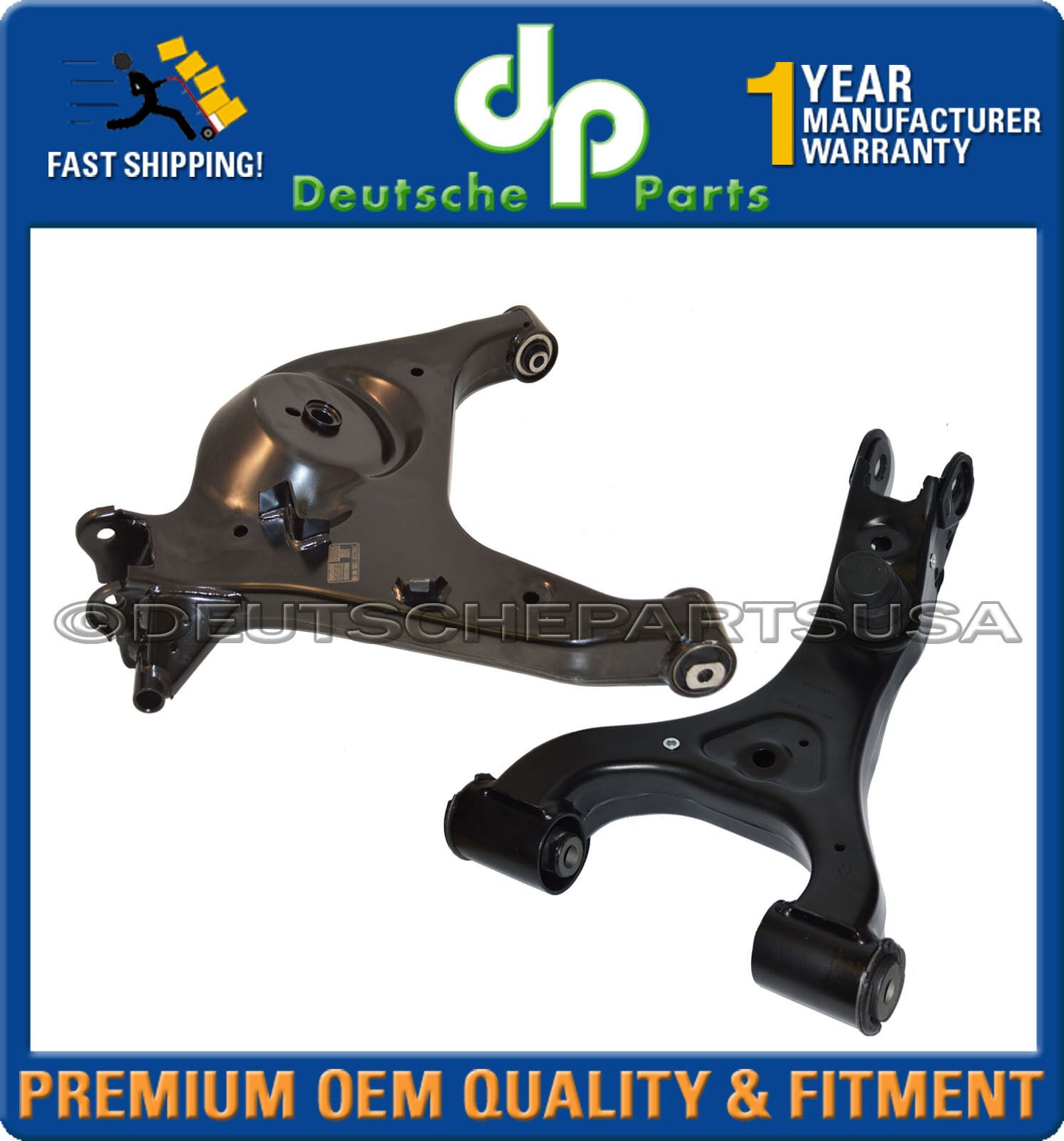 Range Rover Rear LH + RH Upper & Lower Control Arm With Bushings LR023714 Set 4