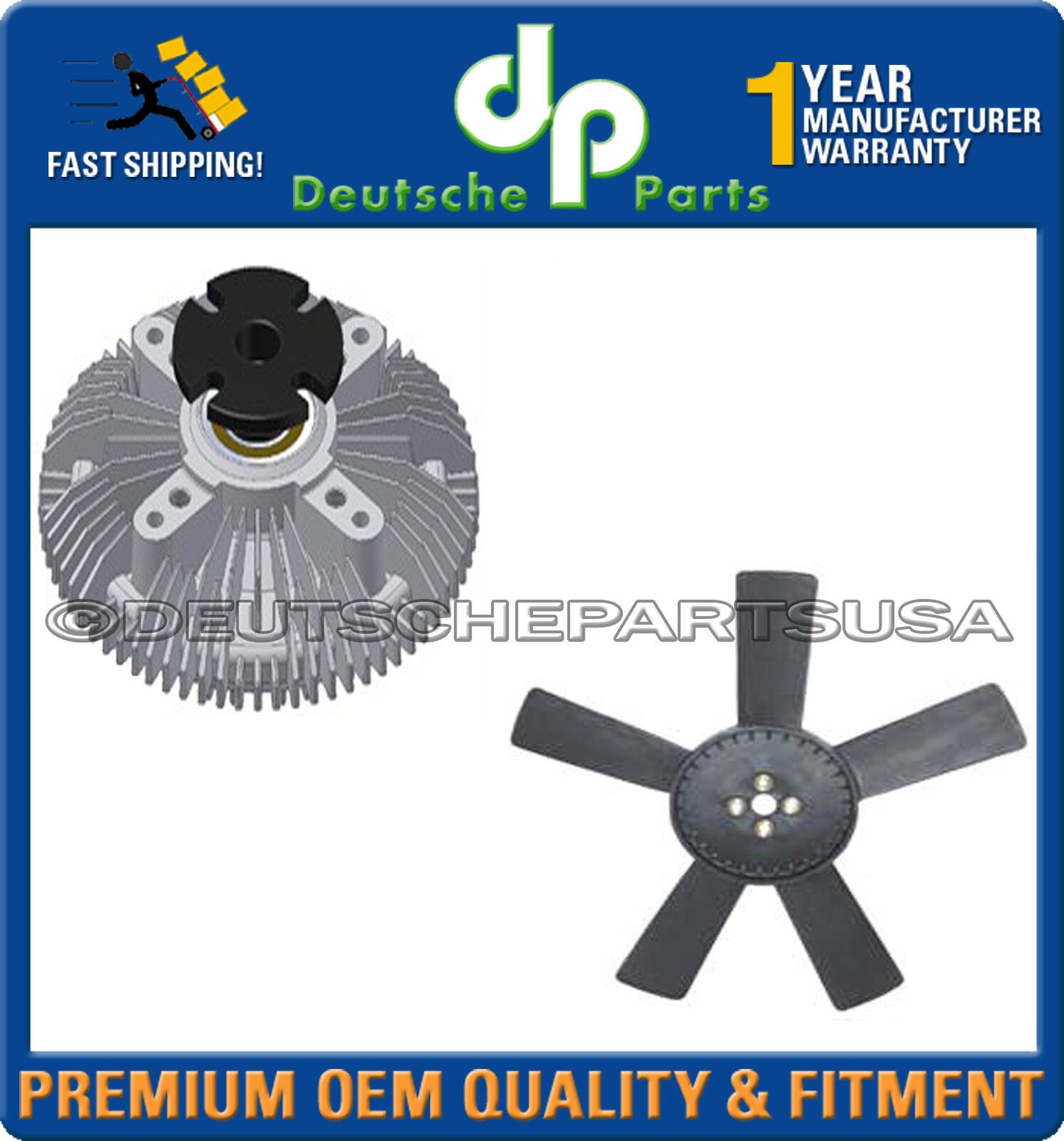 Mercedes Benz W123 240D RADIATOR Engine Cooling Fan Clutch & Fan Blade Kit 2