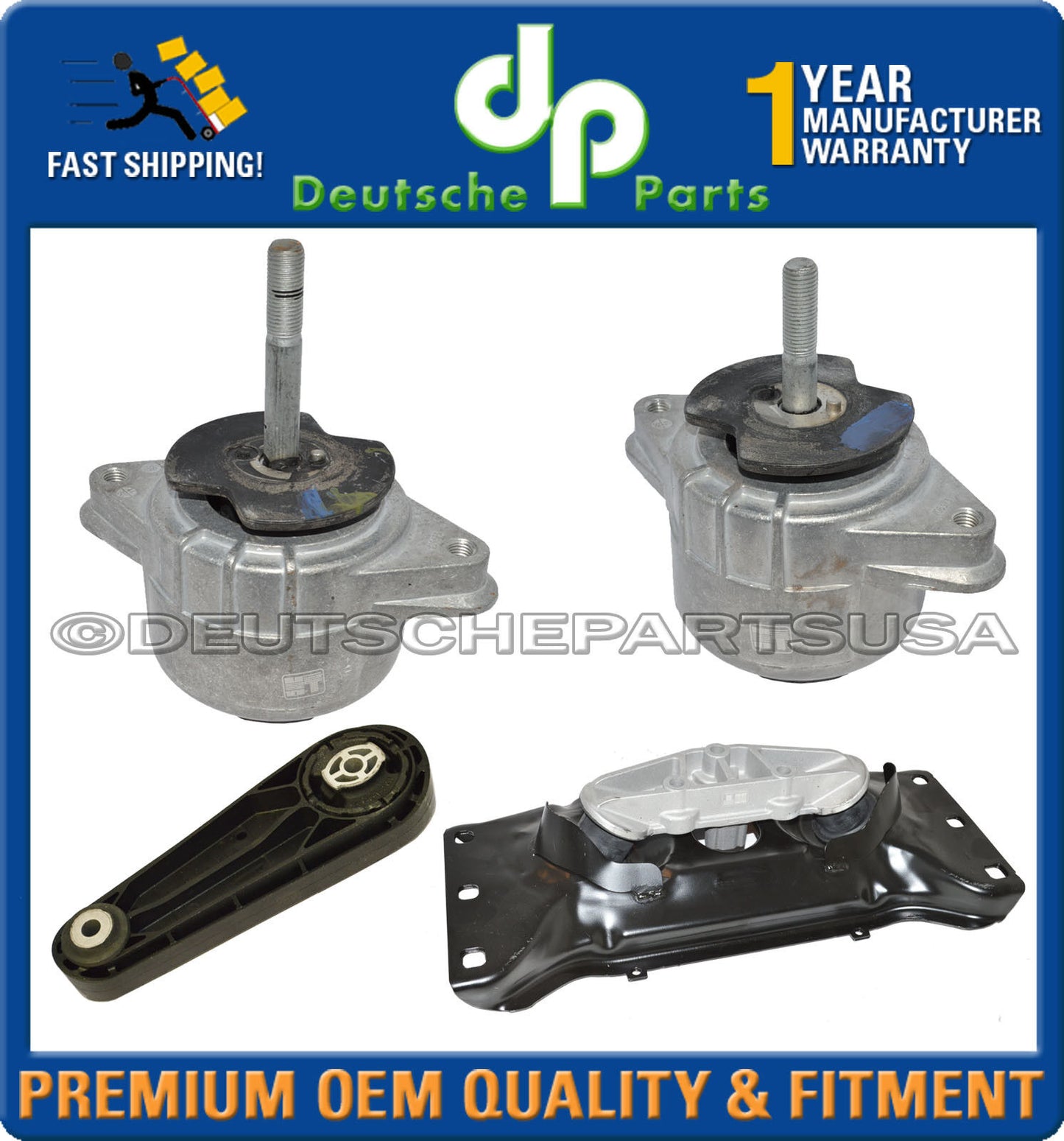 Porsche Panamera Engine Motor Mount Torque Damper Trans Mount Carrier Set of 5