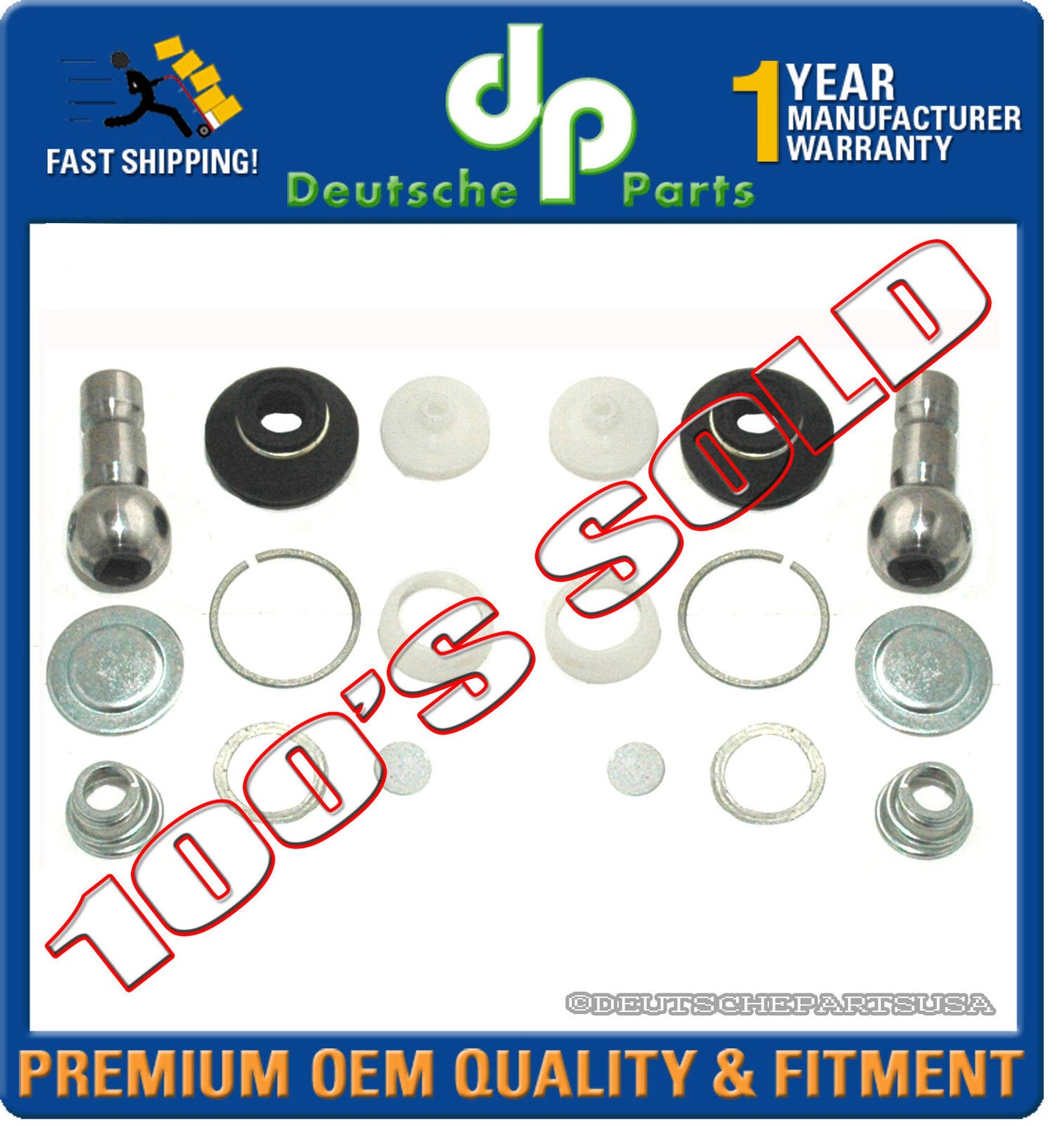 PORSCHE 944 951 968 Control Arm Ball Joint Joints LEFT + RIGHT REPAIR KIT 18 pc
