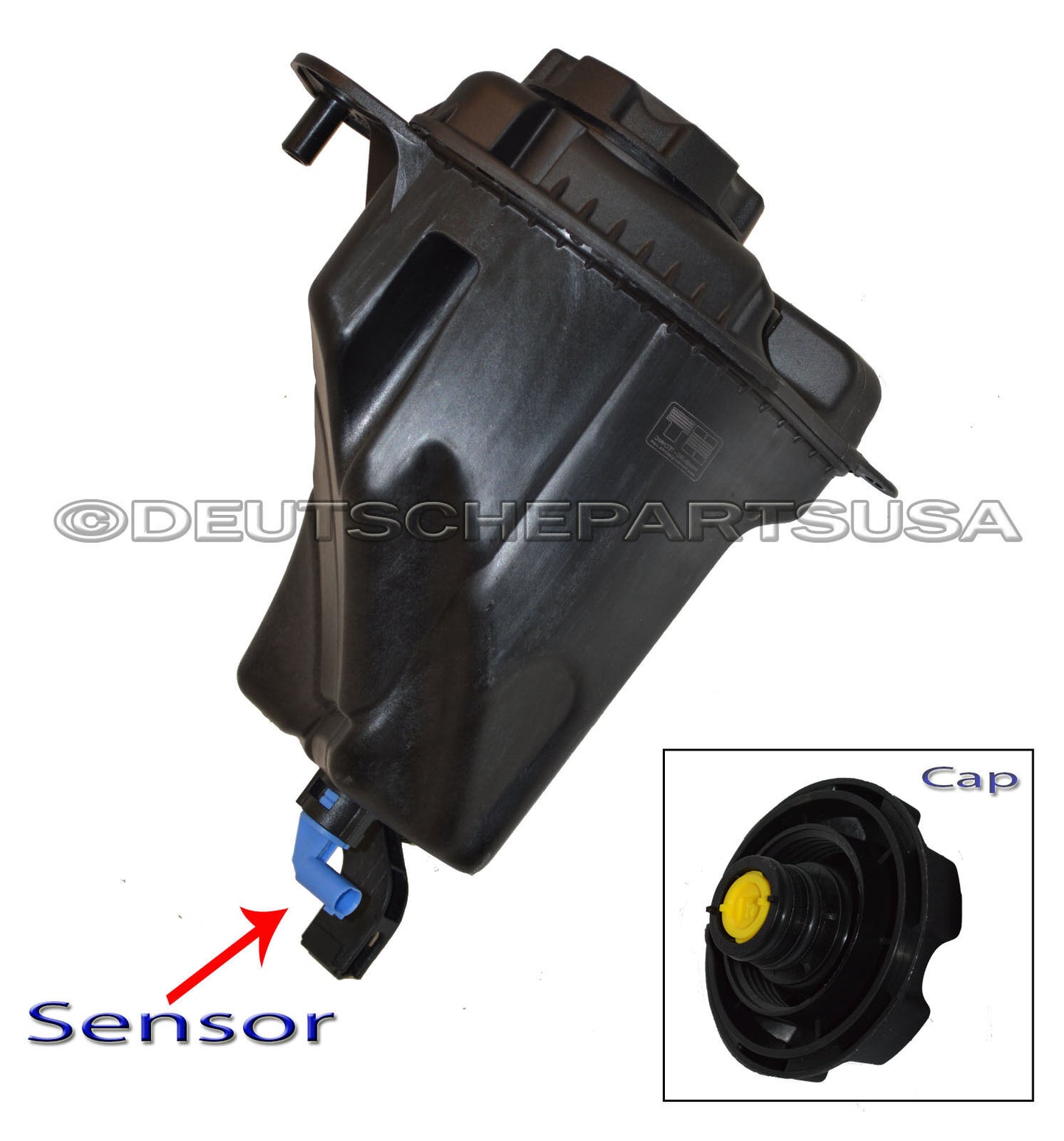BMW 17137647283 Coolant Reservoir Overflow Expansion Tank + Cap + Lvl Sensor SET