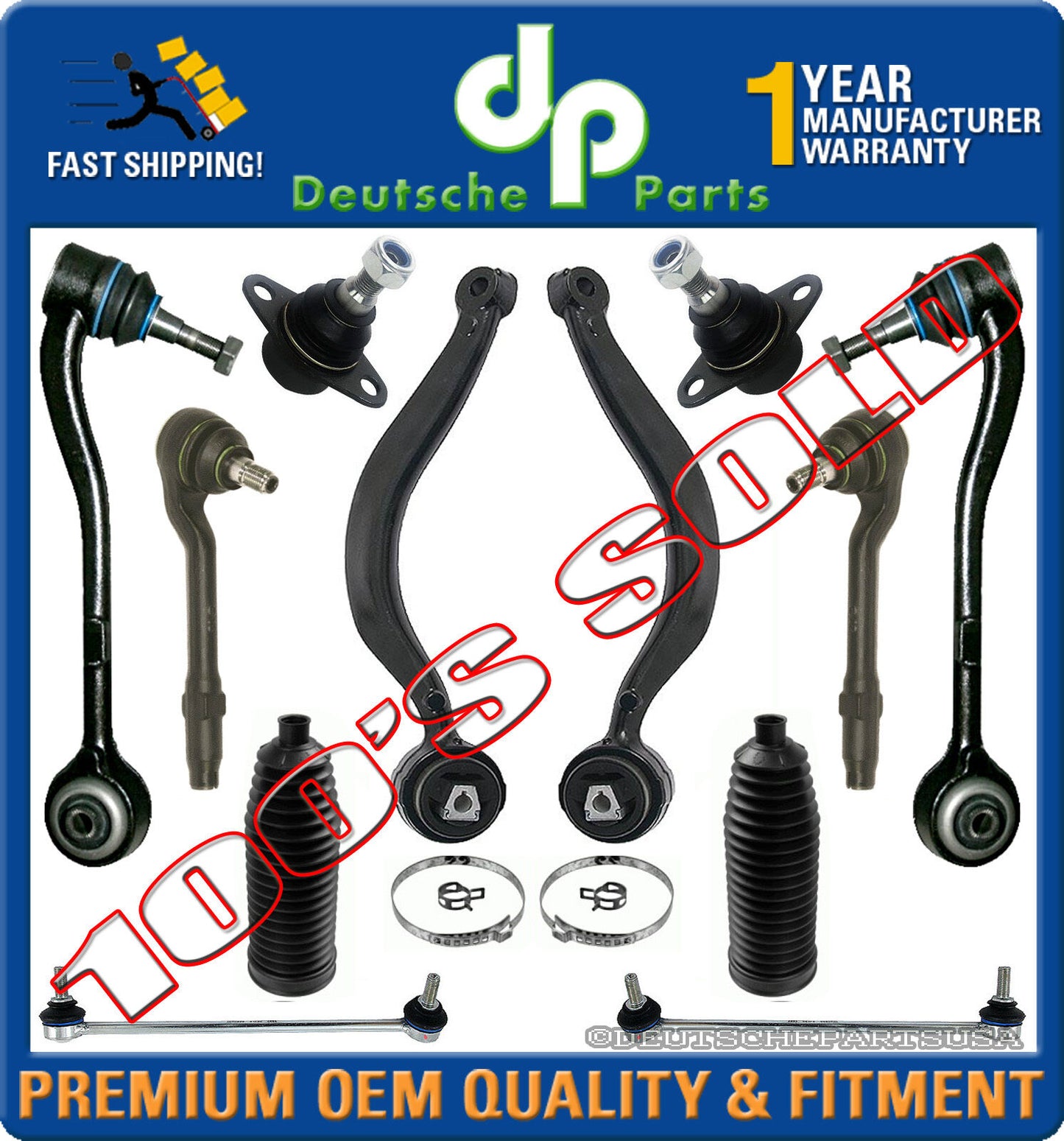 Control Arms Steering Tie Rods Boot Ball Joints for BMW E53 X5 SUSPENSION KIT