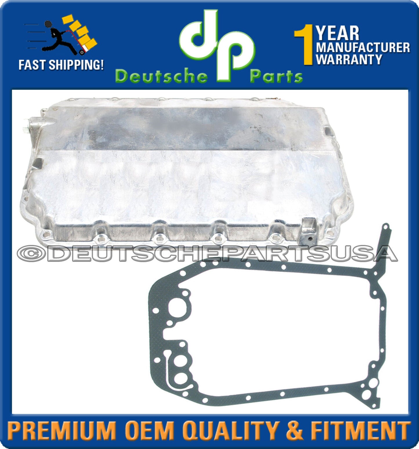 AUDI 90 A6 A4 2.8 V6 ENGINE OIL PAN + GASKET 078103604H + 078103609F SET 2 PC