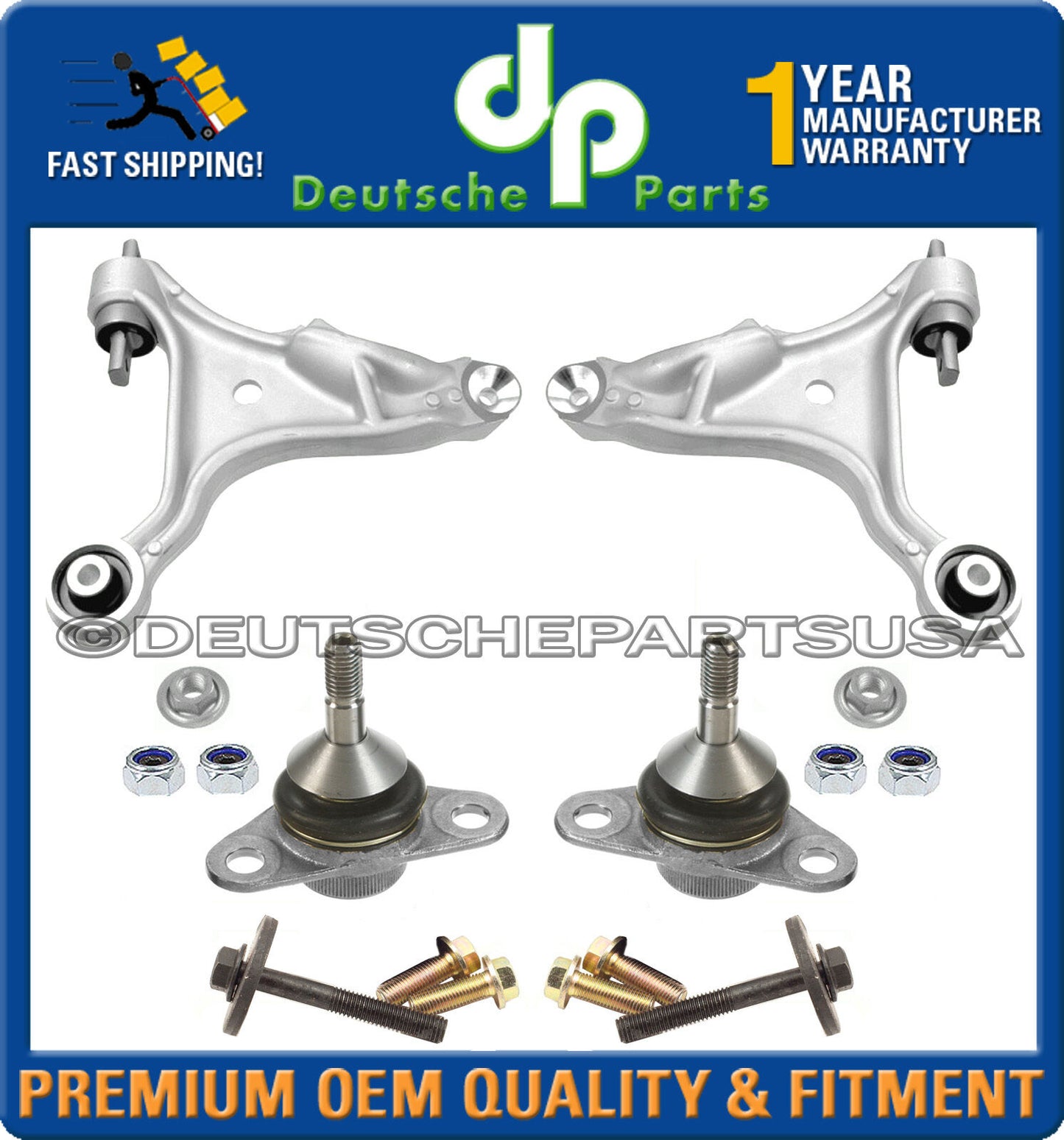 VOLVO S60 FRONT CONTROL ARM ARMS + BALL JOINTS 30635230 30635229 274548 SET 4