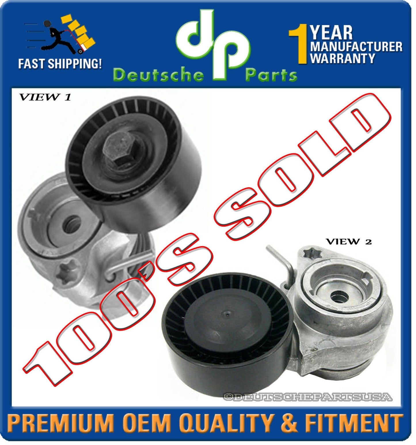 A/C BELT TENSIONER + PULLEY ASSEMBLY 11 28 7 549 589 for BMW E53 E65 E66 X5 V8