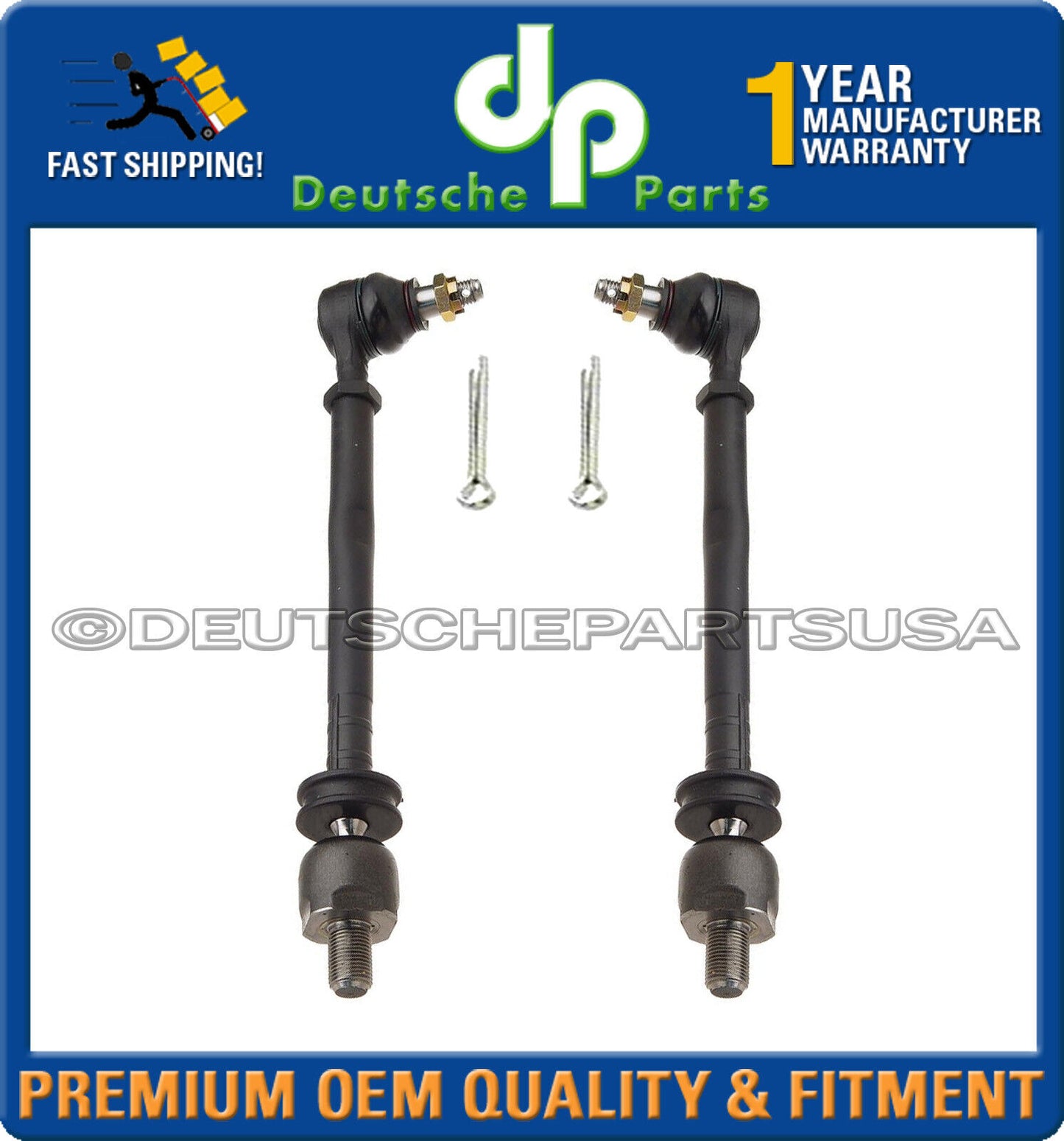 For Porsche 928 S GTS S4 Steering Tie Rod Rods 928 347 031 09 92834703109 SET 2