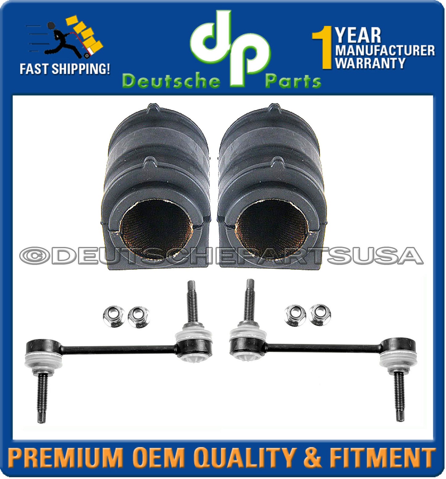 LINCOLN LS FRONT Sway Bar Stabilizer Link Links + Bushing Bushings LEFT RIGHT 4