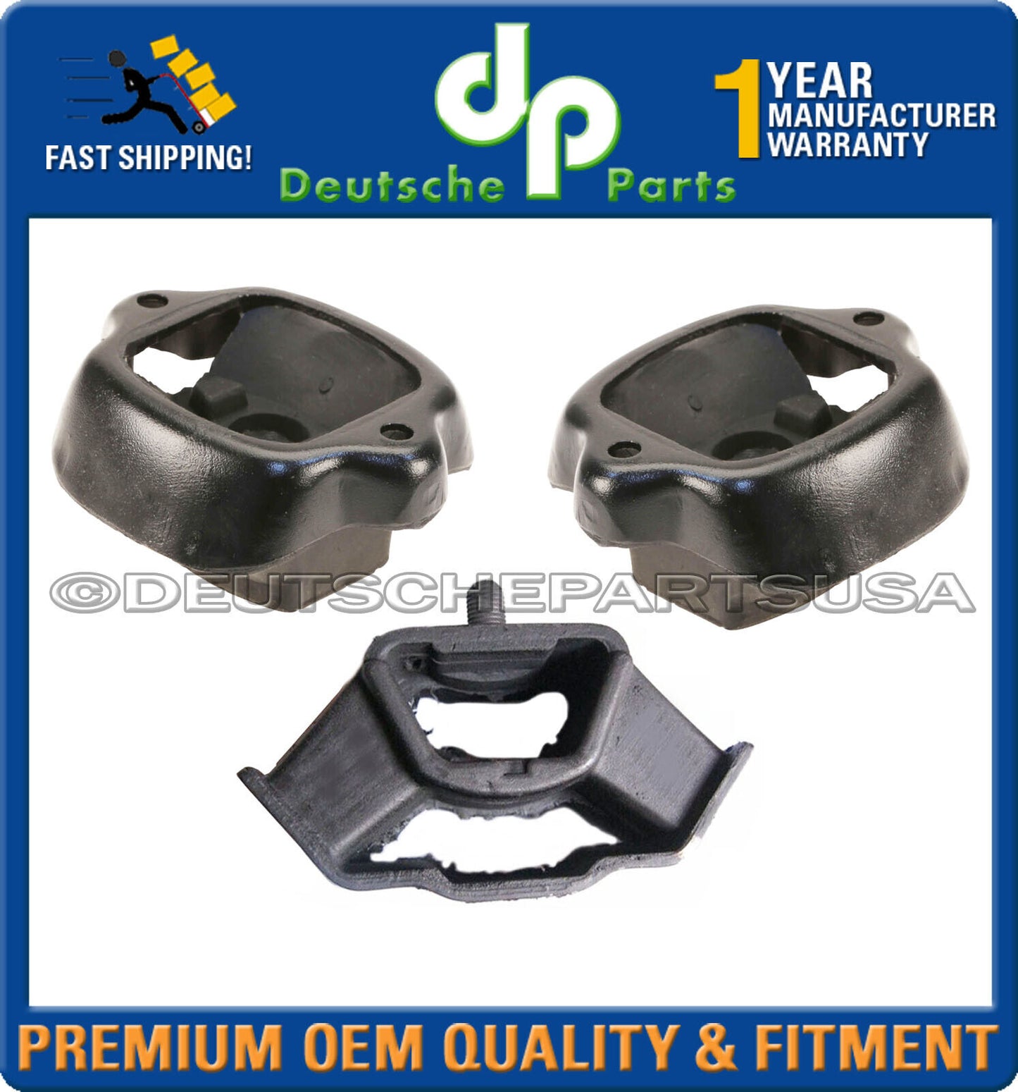 MERCEDES 300CD 300D 300TD 300D CD ENGINE MOTOR MOUNTS TRANSMISSION MOUNT SET 3