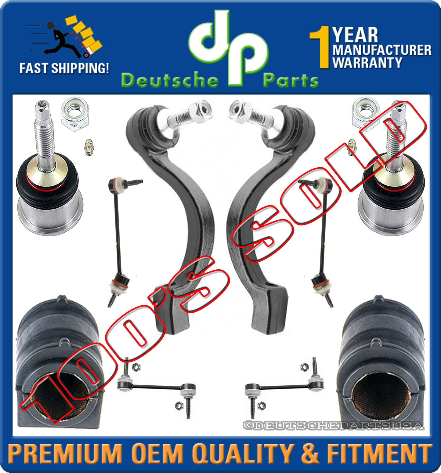 JAGUAR S-TYPE CONTROL ARM BALL JOINT FRONT REAR Sway Bar Link Tie Rod KIT 10pc