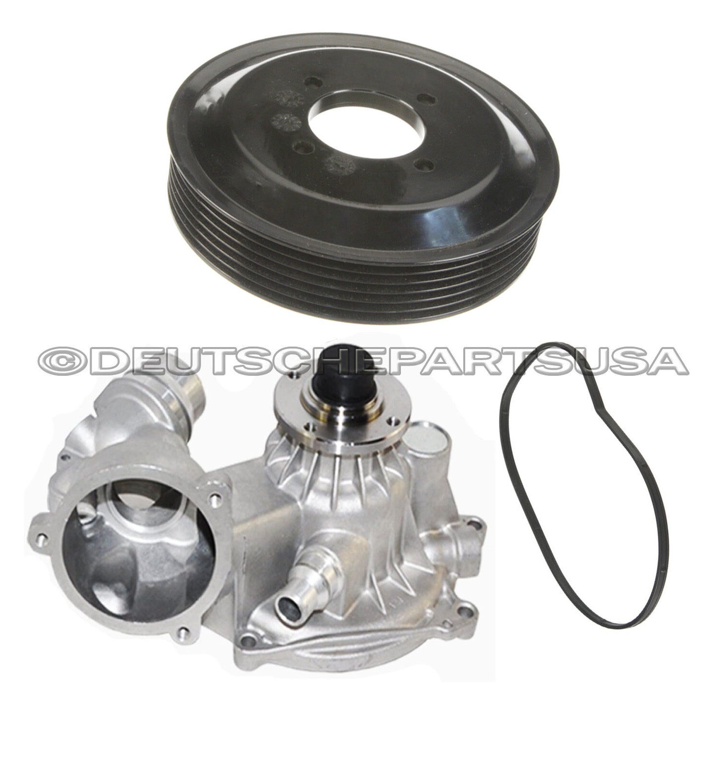 WATER PUMP METAL IMPELLER +GASKET+ ALUMINUM PULLEY for BMW E65 E66 735i 735Li