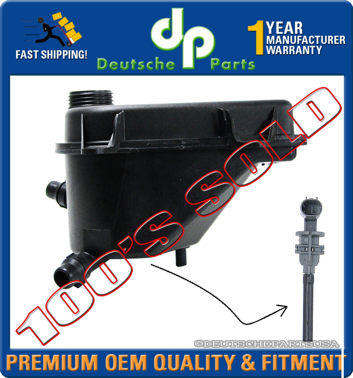 WATER COOLANT RESERVOIR EXPANSION TANK 17 10 7 514 964 for BMW E53 Z3 X5 4.4i