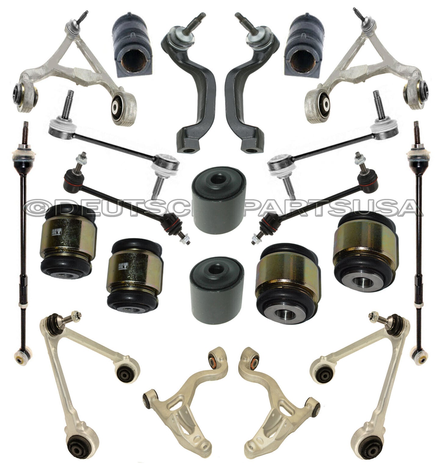 FORD THUNDERBIRD FR + RR CONTROL ARMS BALL JOINT HYDRABUSHES SUSPENSION KIT 24