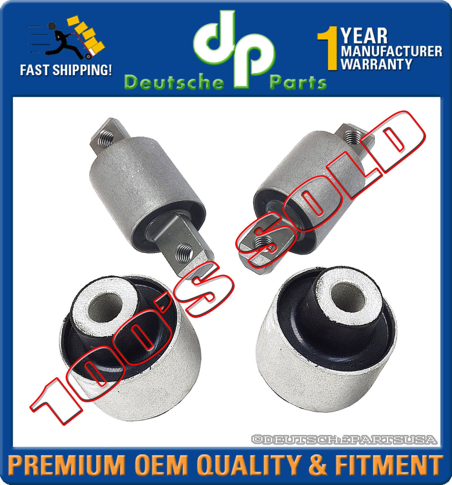 VOLVO S60 S80 V70 SUSPENSION CONTROL ARM ARMS FRONT REAR BUSHING BUSHINGS SET 4