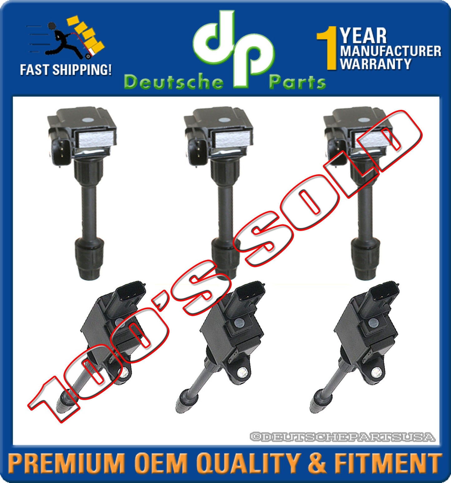 IGINITION COIL COILS SET for INFINITI I30 NISSAN MAXIMA 224482Y000 22448-2Y005