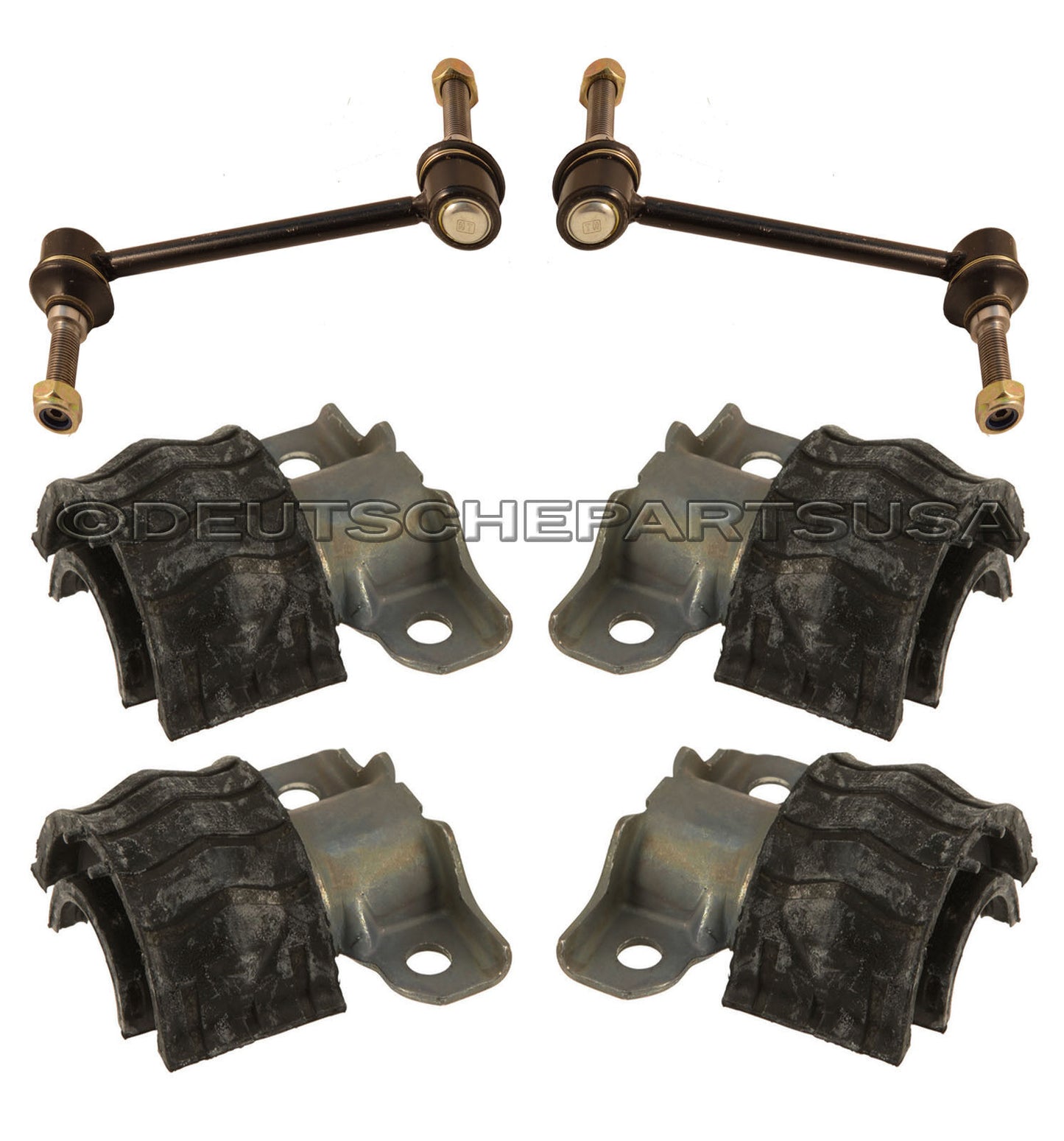SWAY STABILIZER BAR LINK + STEERING RACK MOUNT Bushings Mercedes W164 GL ML 10pc