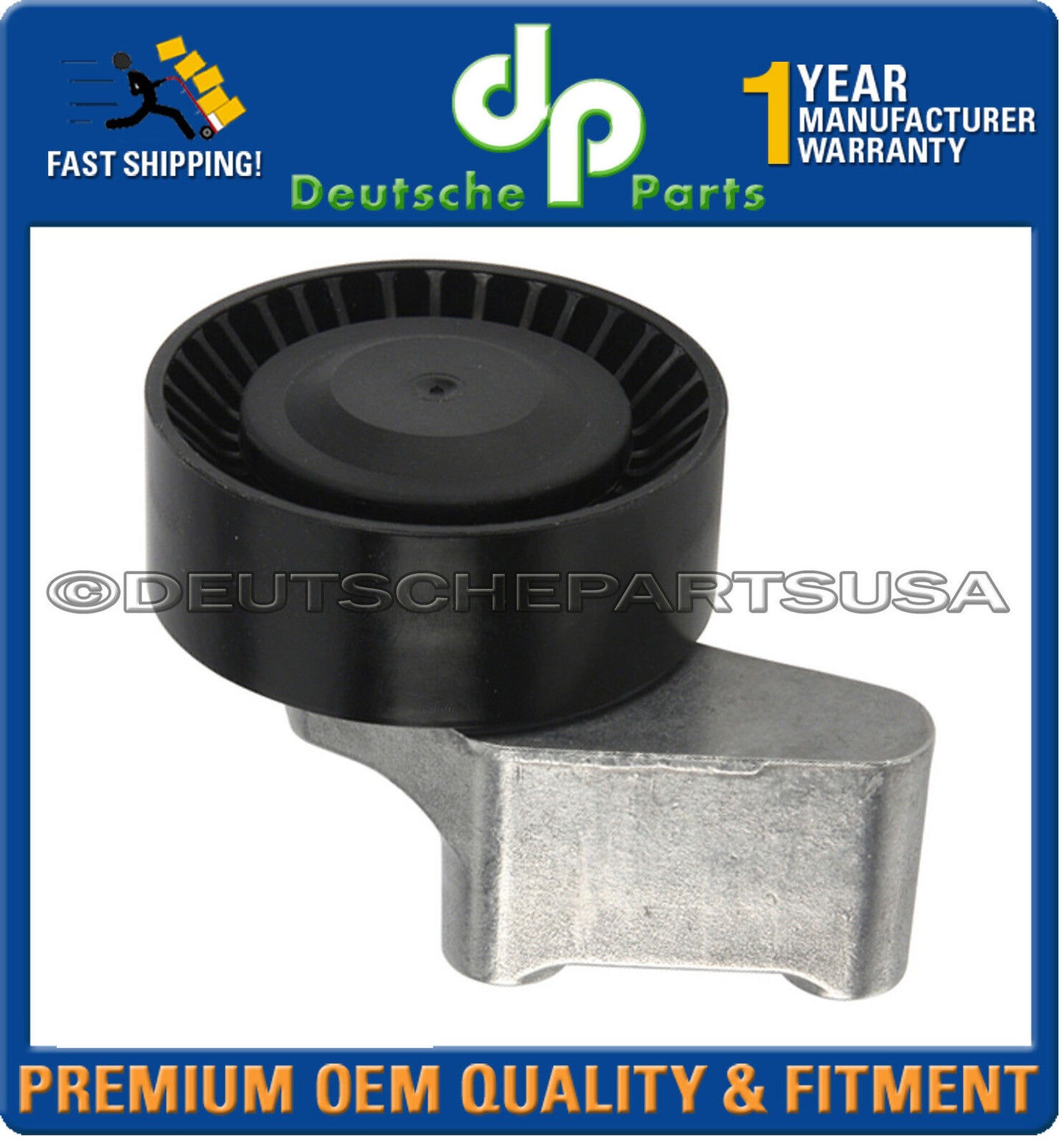 A/C Water Pump Compressor Belt Tensioner Idler Pulley for BMW E65 E66 Set of 3