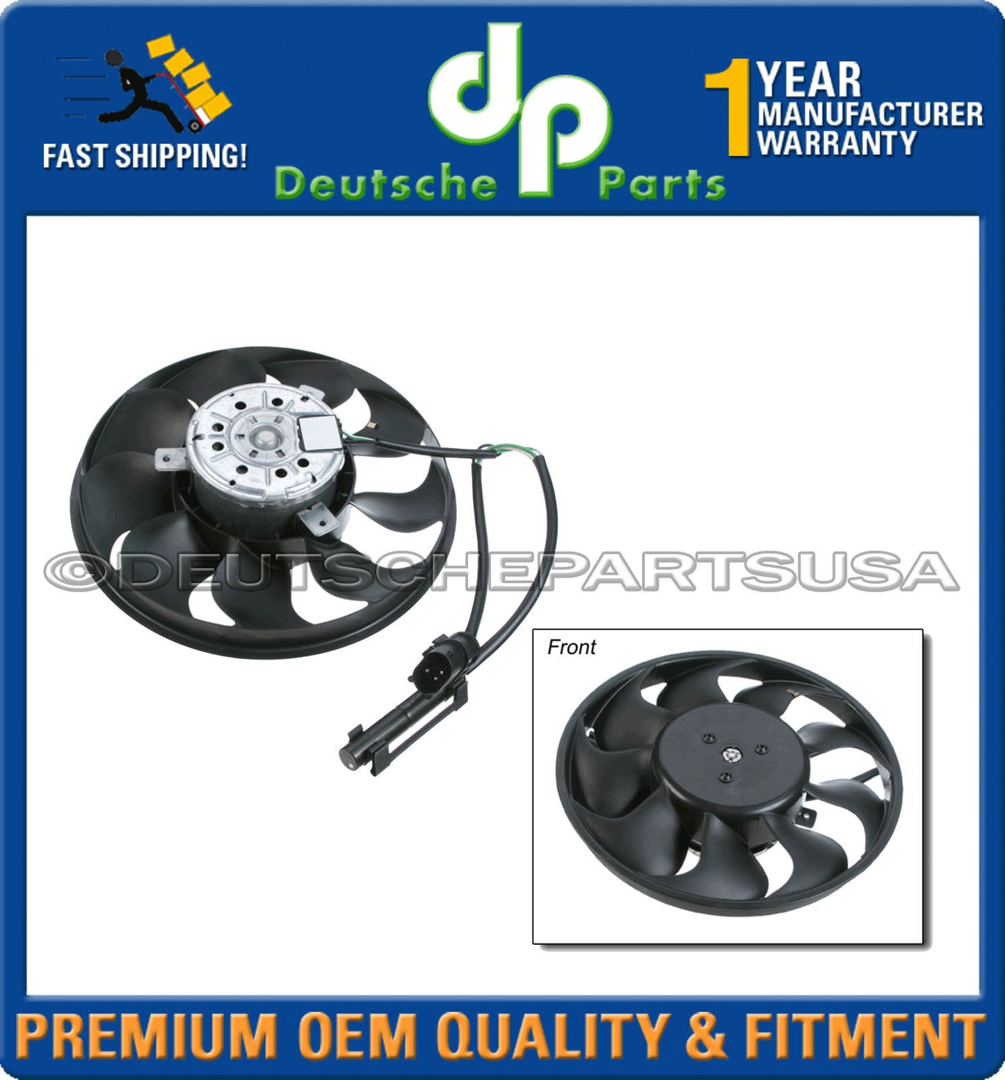 PORSCHE 996 911 986 BOXSTER AUXILIARY RADIATOR FAN MOTOR ASSEMBLY 996 624 135 00