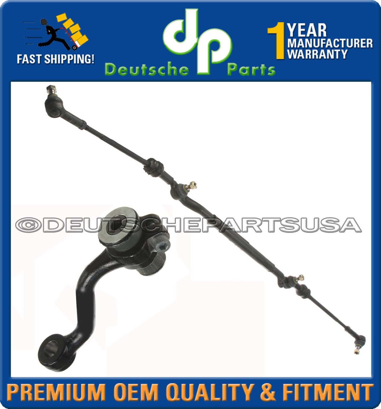 MERCEDES W208 W202 Center Drag Link inner outer Tie Rod IDLER ARM ASSEMBLY SET 2