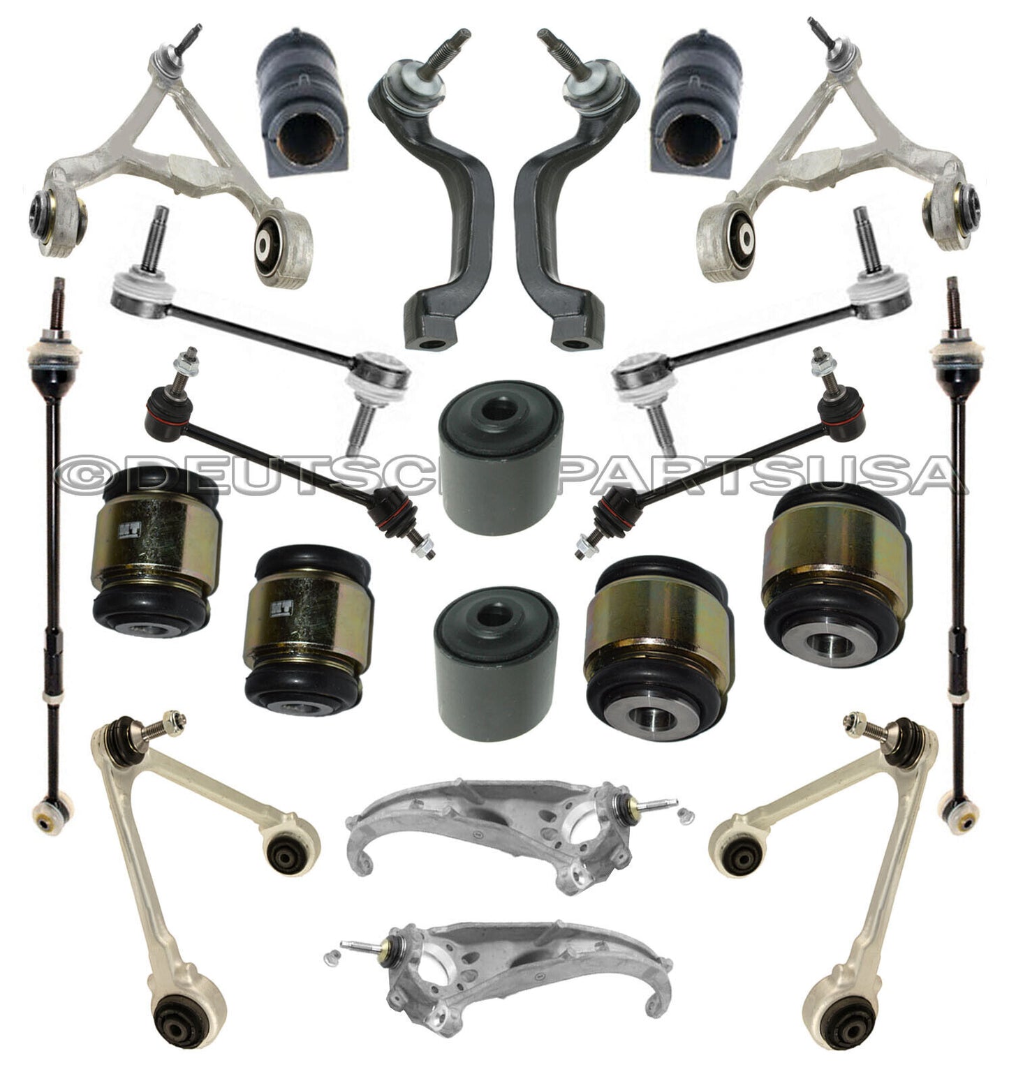 FORD THUNDERBIRD FR + RR CONTROL ARMS BALL JOINT HYDRABUSHES SUSPENSION KIT 24