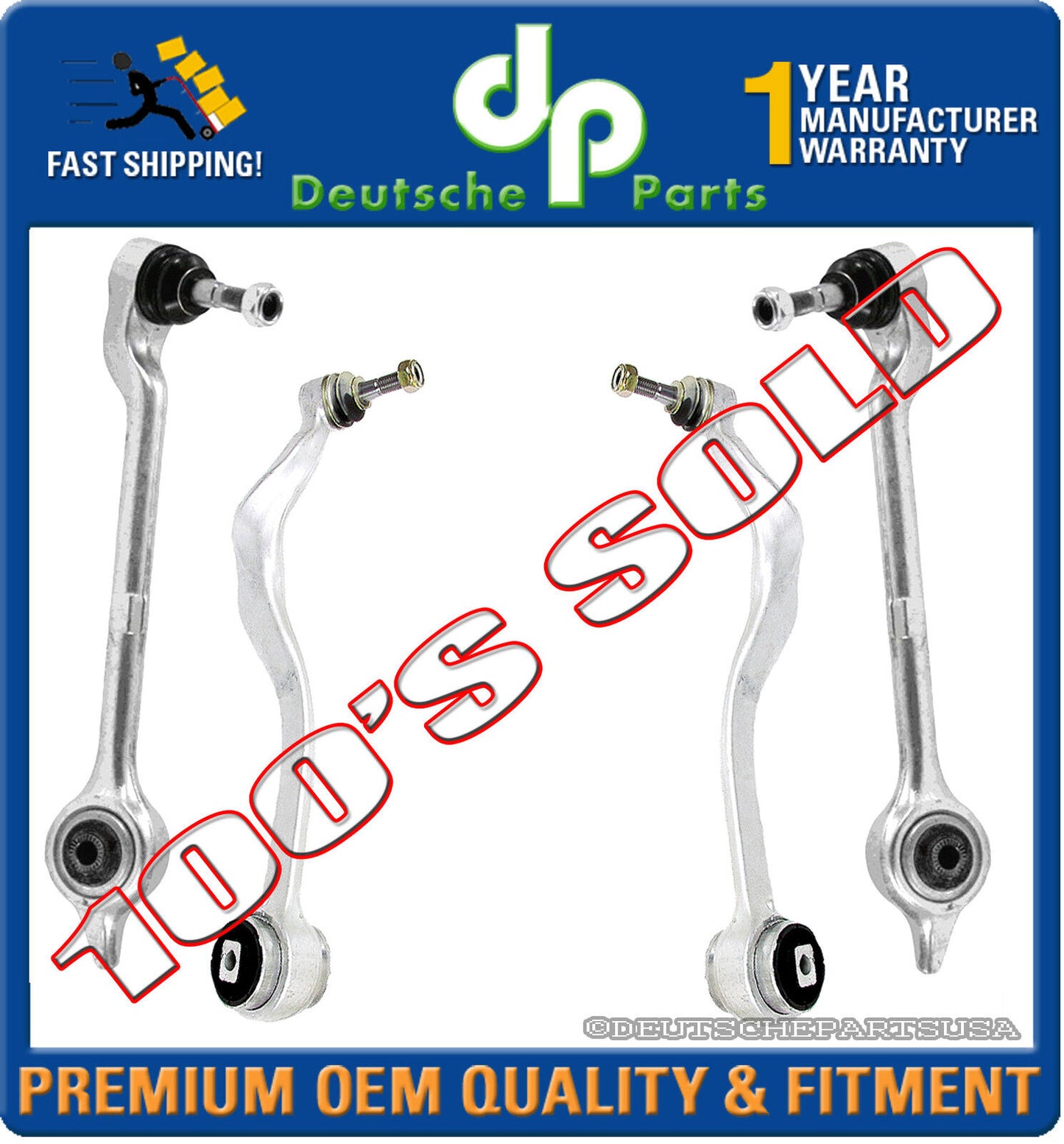 FRONT CONTROL ARM ARMS BUSHING BUSHINGS BALL JOINT JOINTS SET 4 for BMW E39 525i