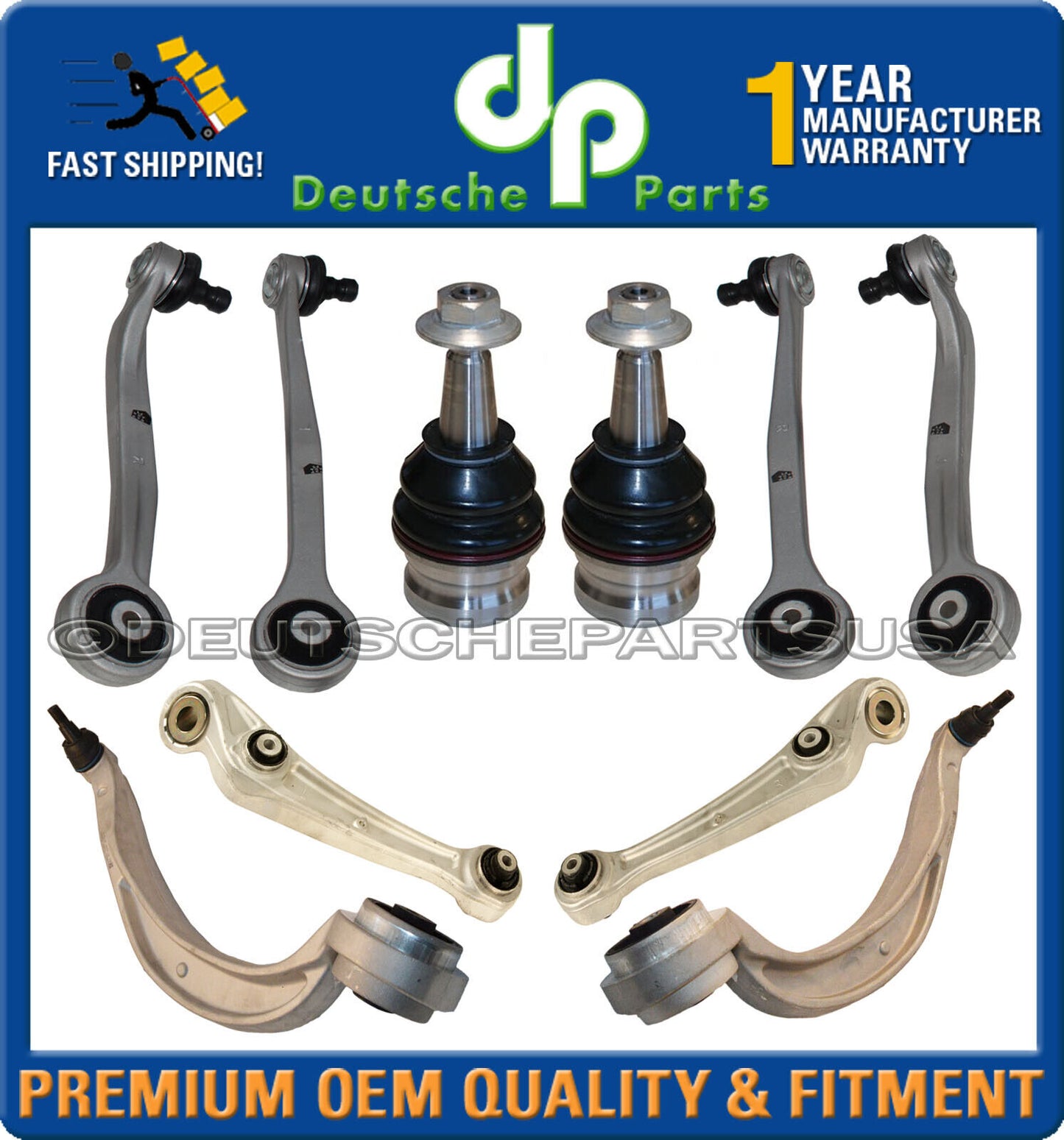 Porsche Macan UPPER LOWER Control Arm Ball Joint Tie Rod Strut Suspension Kit 20