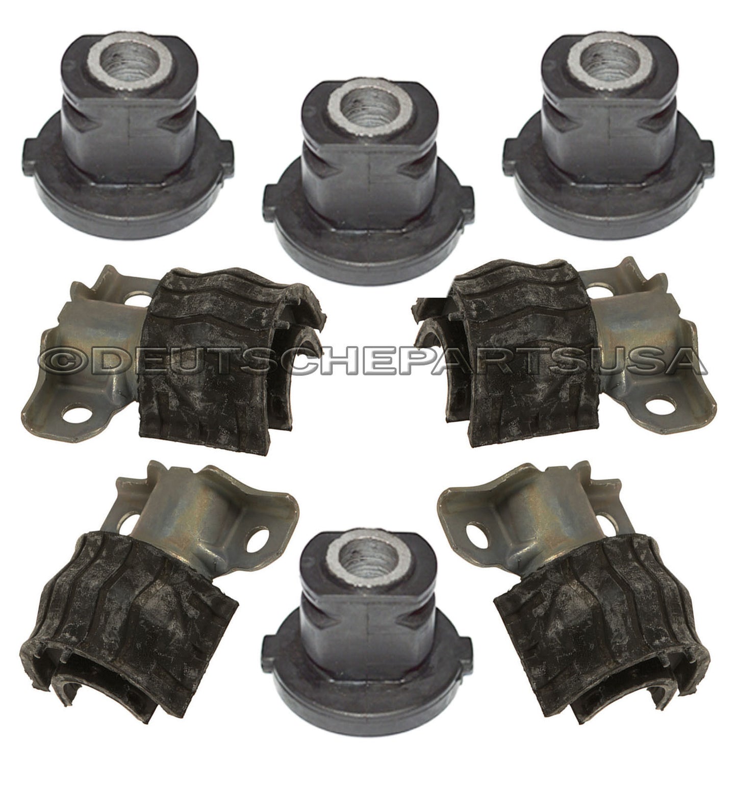 SWAY STABILIZER BAR LINK + STEERING RACK MOUNT Bushings Mercedes W164 GL ML 10pc