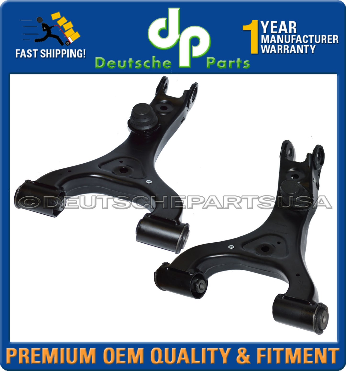 Range Rover Rear LH + RH Upper Control Arm With Inner Bushings & Bump Stop Set 2