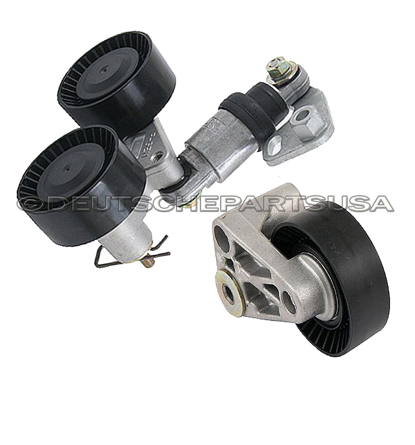 A/C + WATER PUMP BELT TENSIONER PULLEY BELT fr BMW E38 E39 540i 740i 740iL Set 2